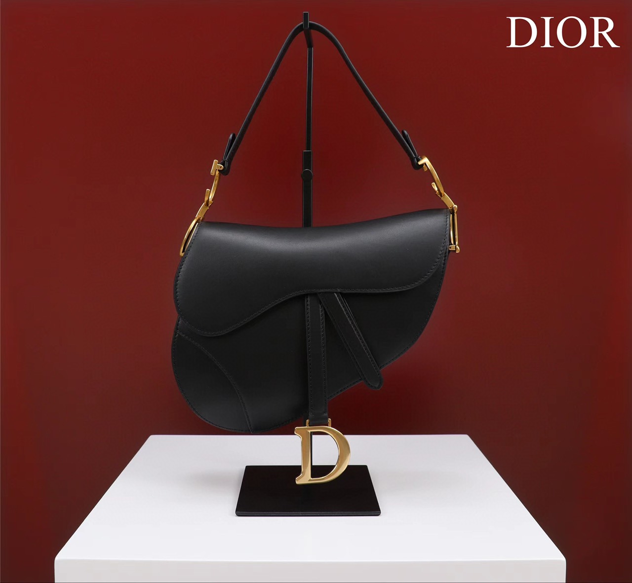 Túi Xách Dior Siêu Cấp Saddle Shoulder Bag Màu Đen Size 25.5×6.5×20 M0446