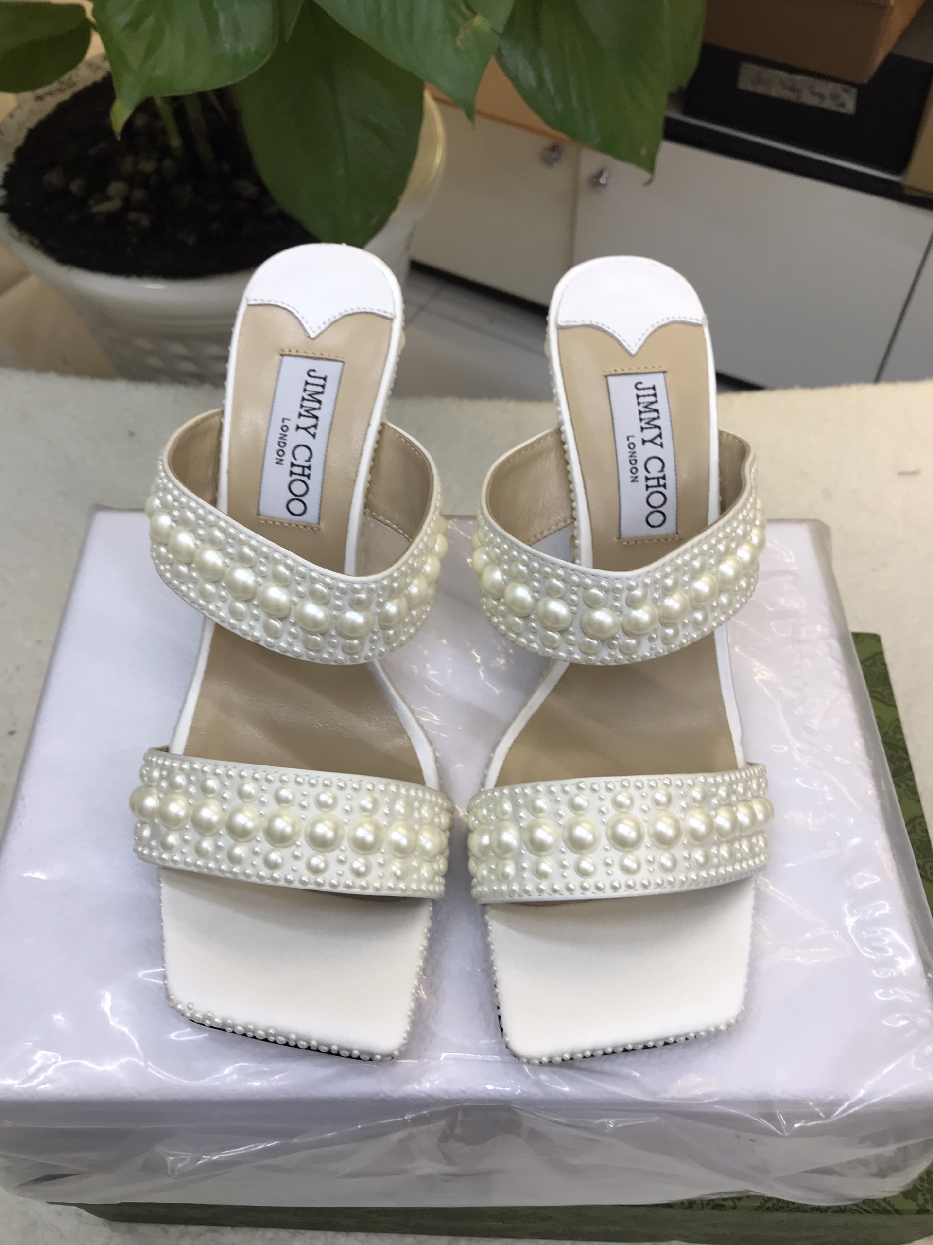 Giày Jimmy Choo Sacoria 85 Siêu Cấp Màu Trắng Size 39