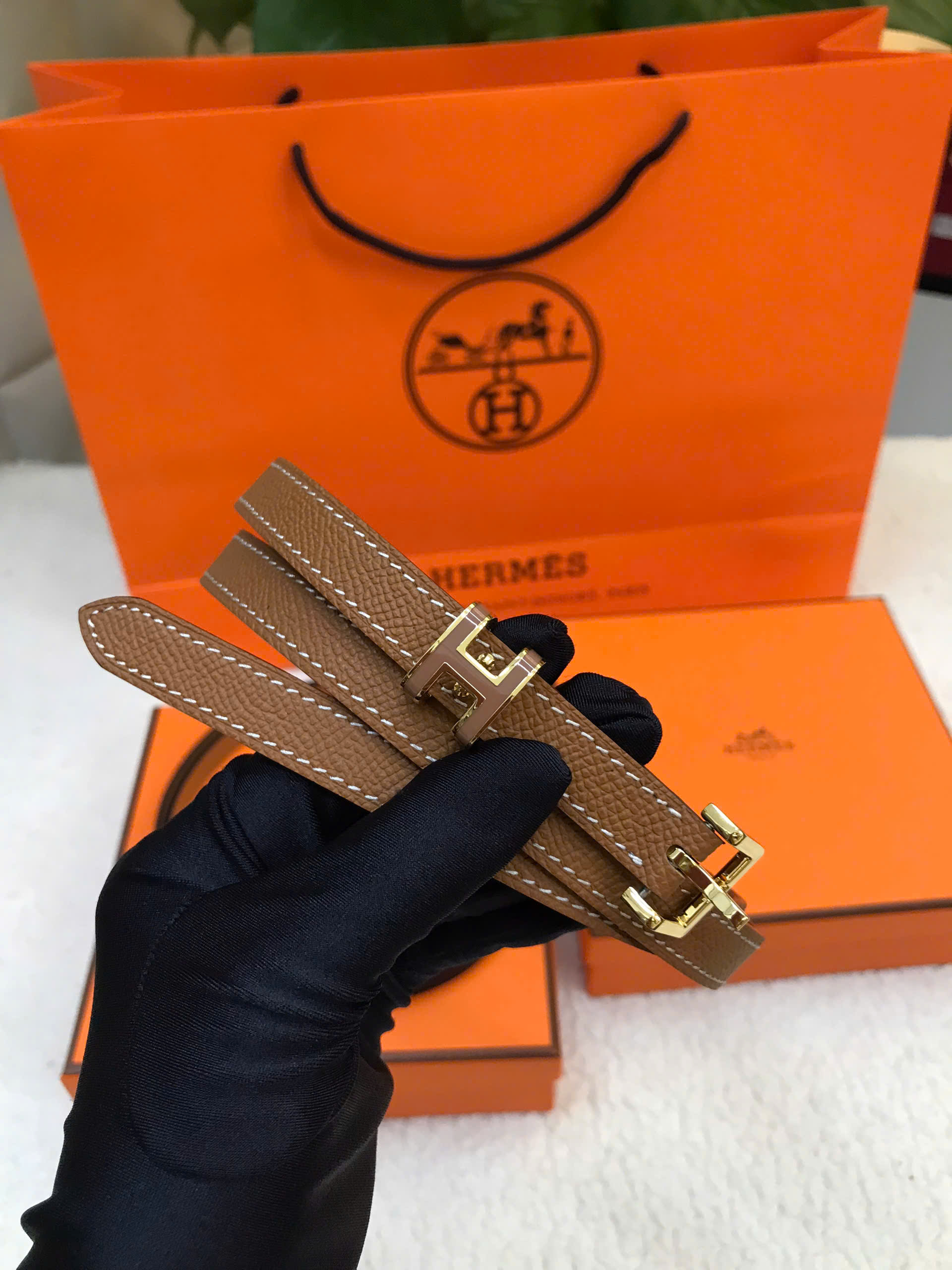 Thắt Lưng Hermes Pop H 15 Belt Brown Siêu Cấp Màu Nâu