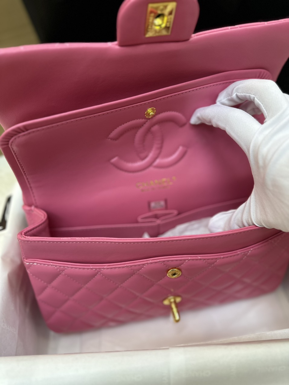 Túi Xách Chanel Classic Flap Màu Hồng Size 25cm