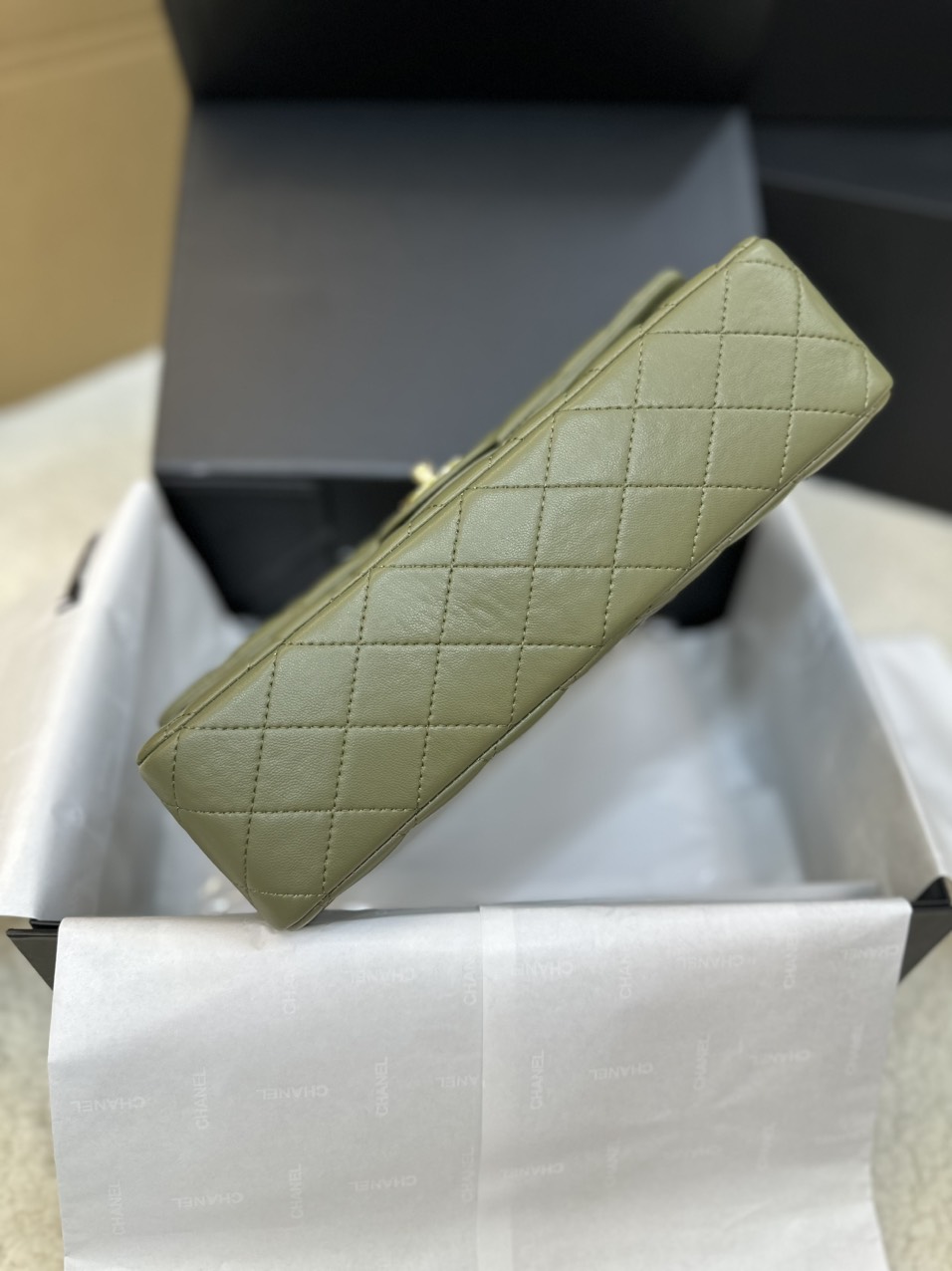 Túi Xách Chanel Classic Flap Màu Xanh Lá Cây Size 25cm