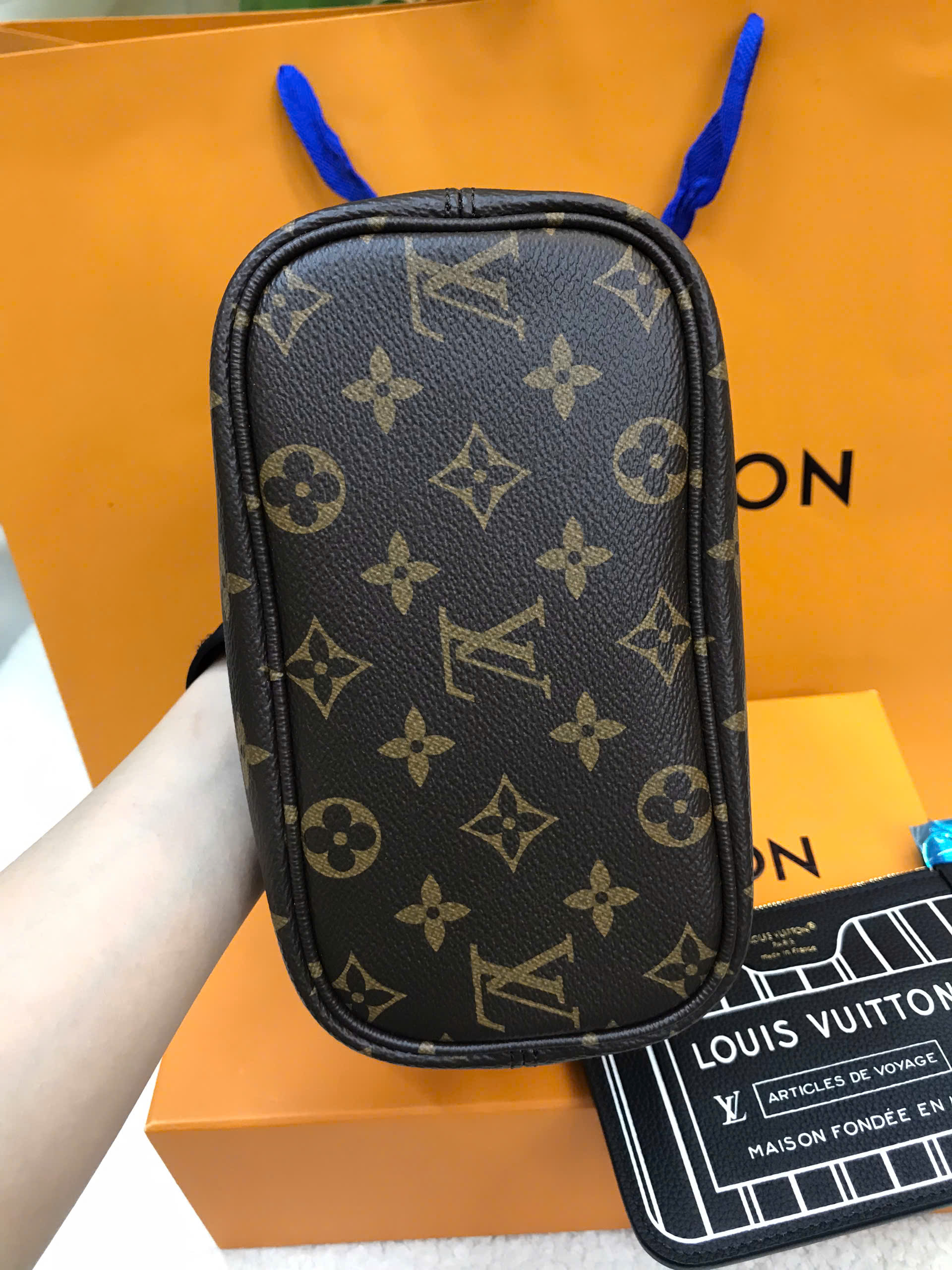 Túi LV Neverfull Bandoulière Inside Out BB Black Siêu Cấp Màu Đen Size 26.5cm M12099