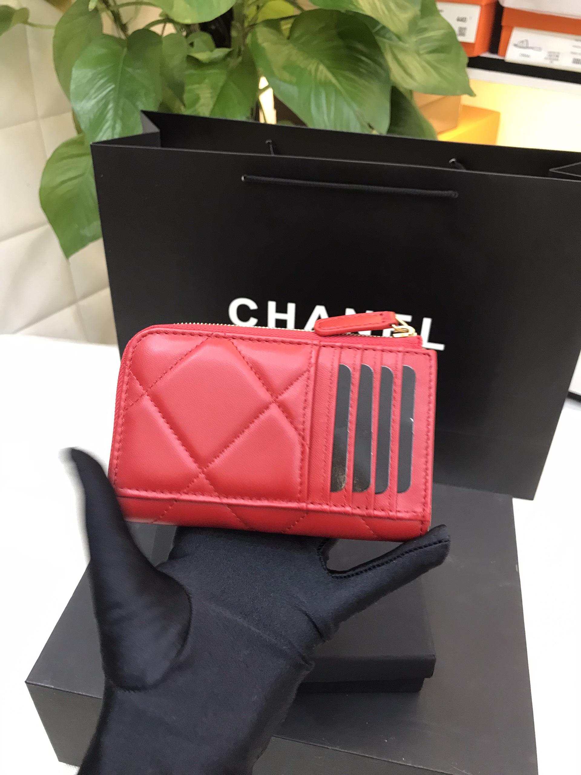 Ví Chanel Siêu Cấp Màu Đỏ Size 13.5cm