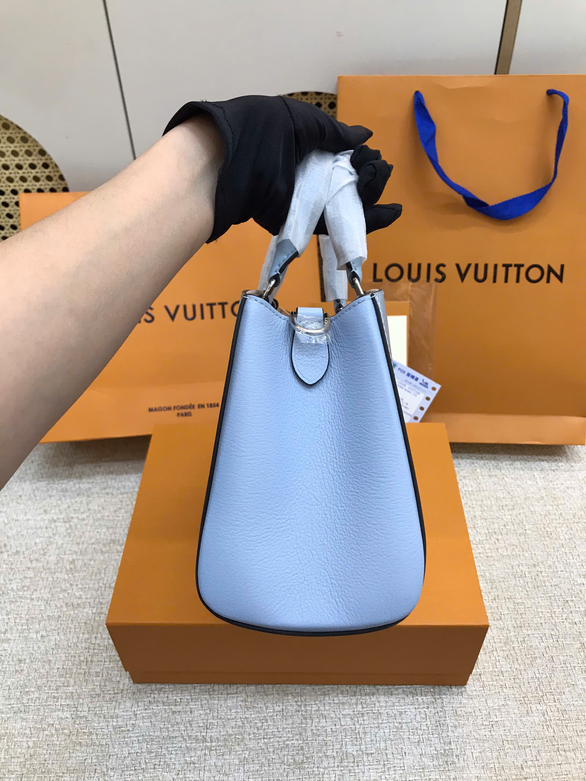 Túi LV Marelle Tote BB Vip Màu Xanh Size 25cm M59950