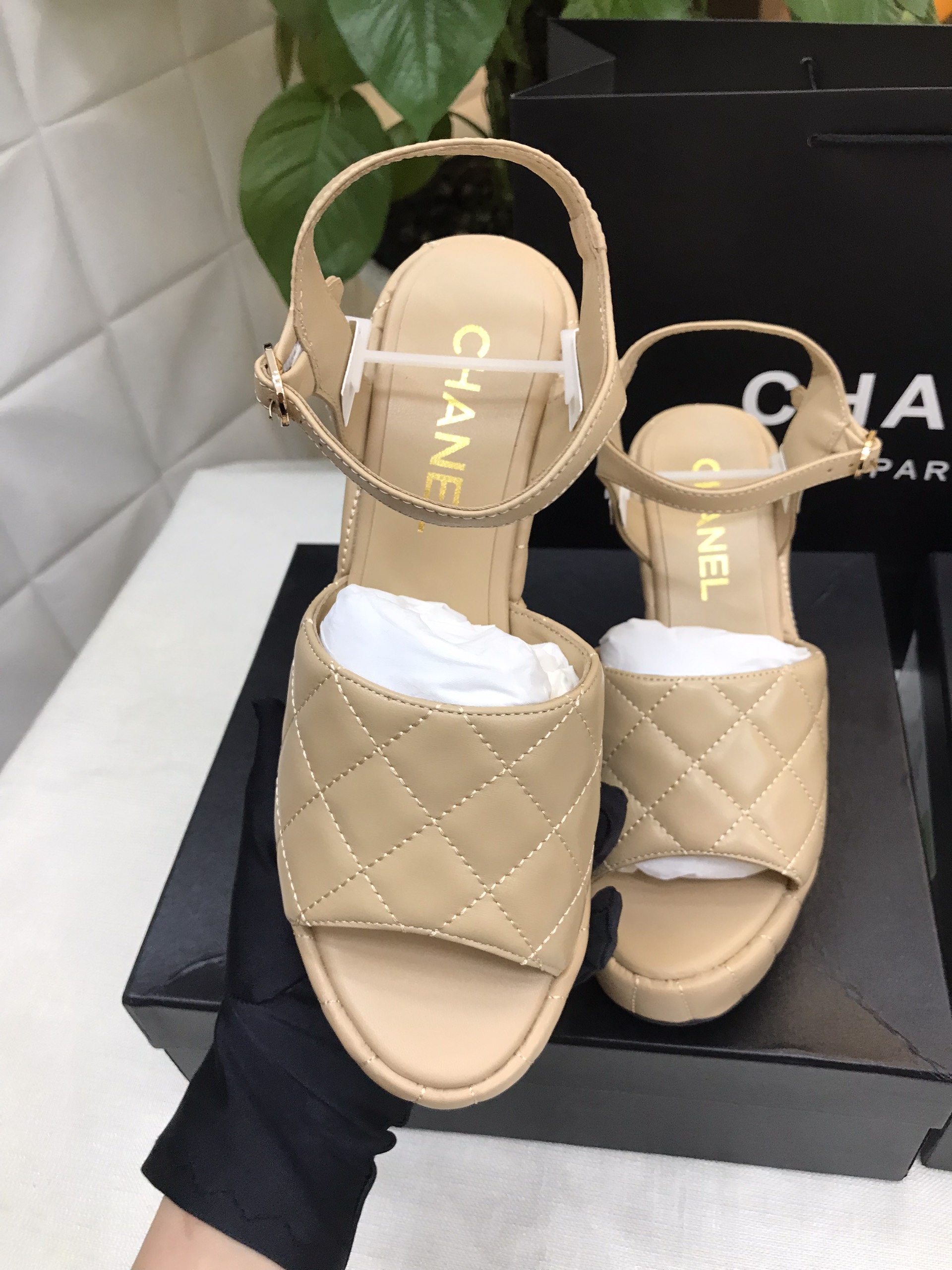 Giày Chanel Sandal Siêu Cấp Màu Nude Size 39