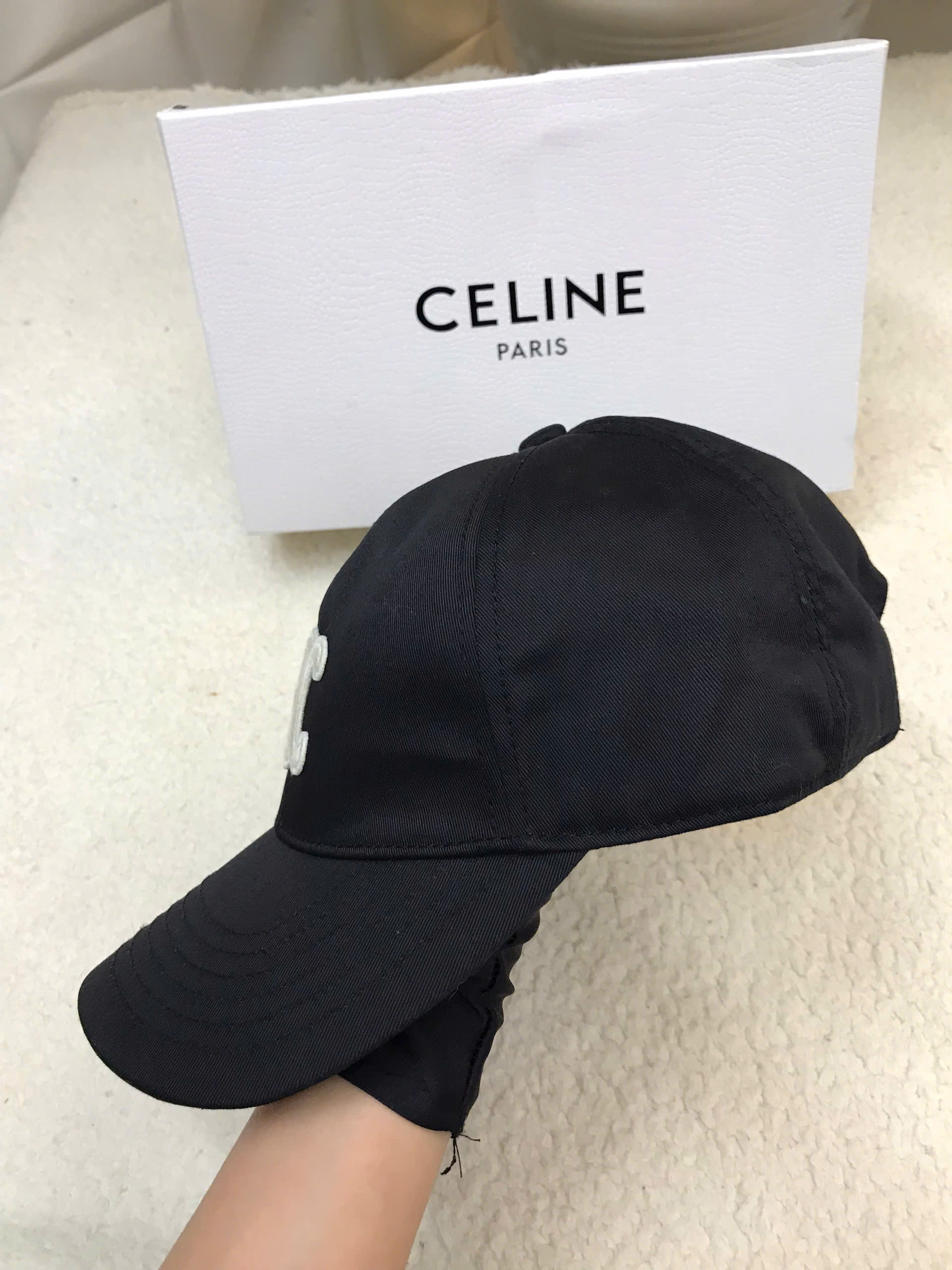 Nón Triomphe Baseball Cap In Cotton Siêu Cấp Màu Đen