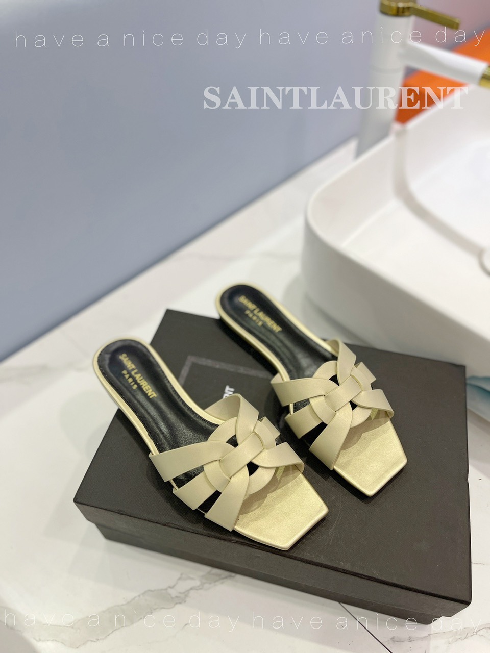 Tổng Hợp Dép YSL Siêu Cấp Saint Laurent Women%&&&%s Tribute 75 Platform High-Heel Sandals