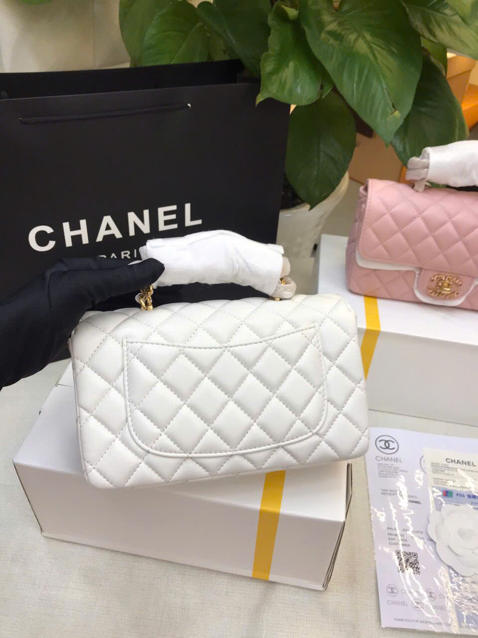 Túi Quai Xách Chanel Siêu Cấp Màu Trắng