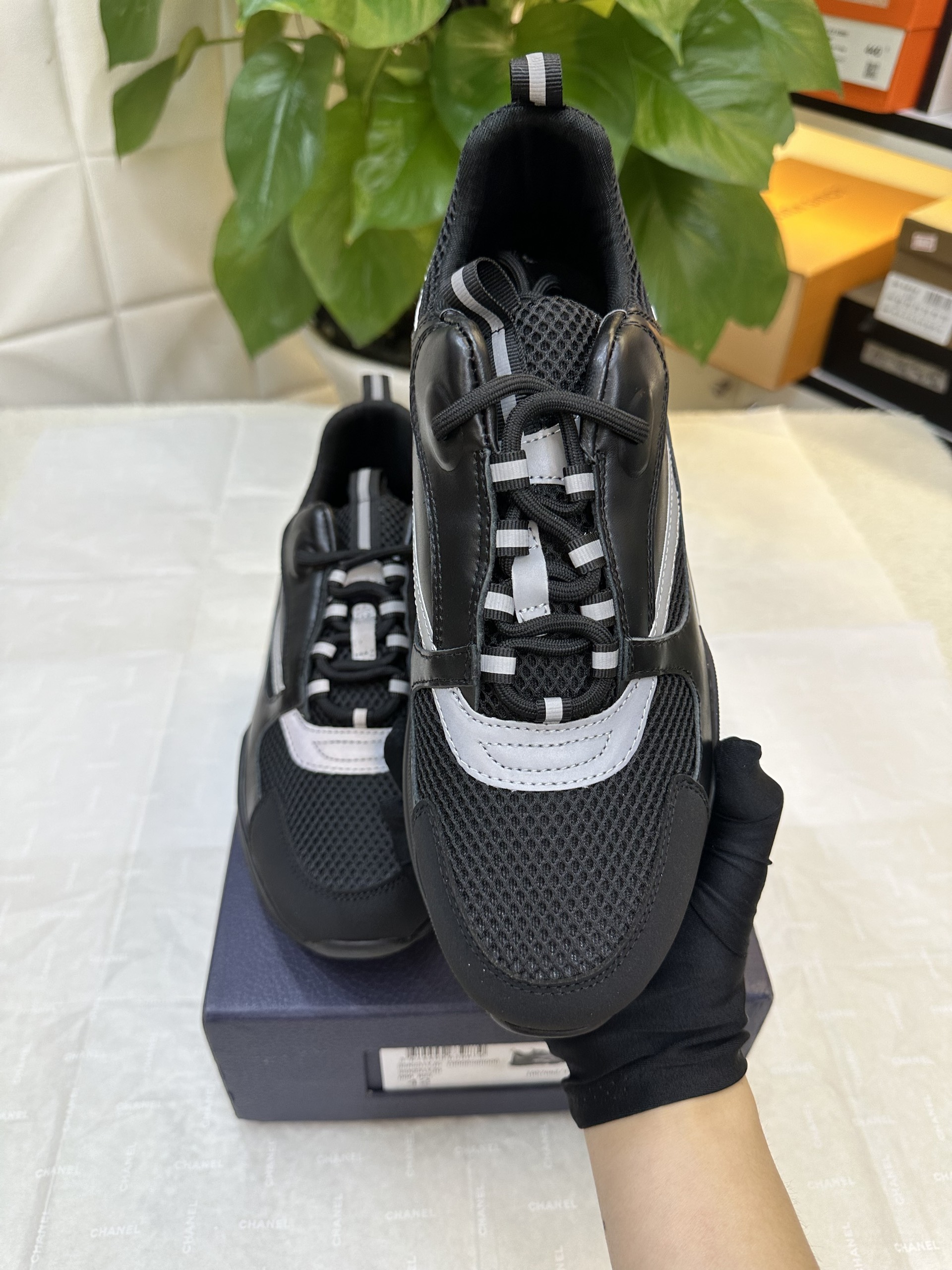 Giày Dior B22 Sneaker ‘Black Mesh’ Siêu Cấp Màu Đen Size 42