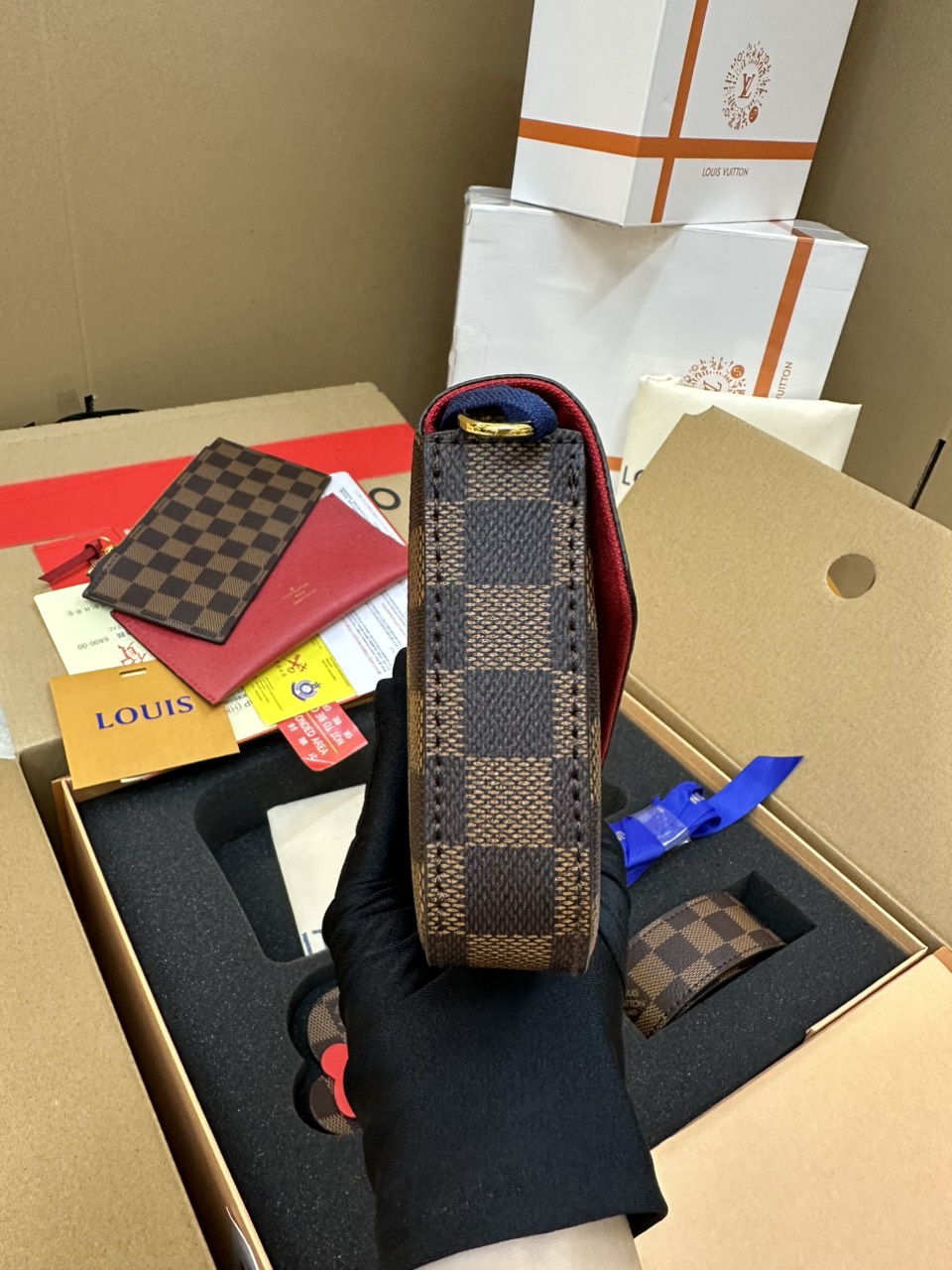 Túi Xách LV Félicie Pochette Super Màu Nâu Size 21cm Fullbox