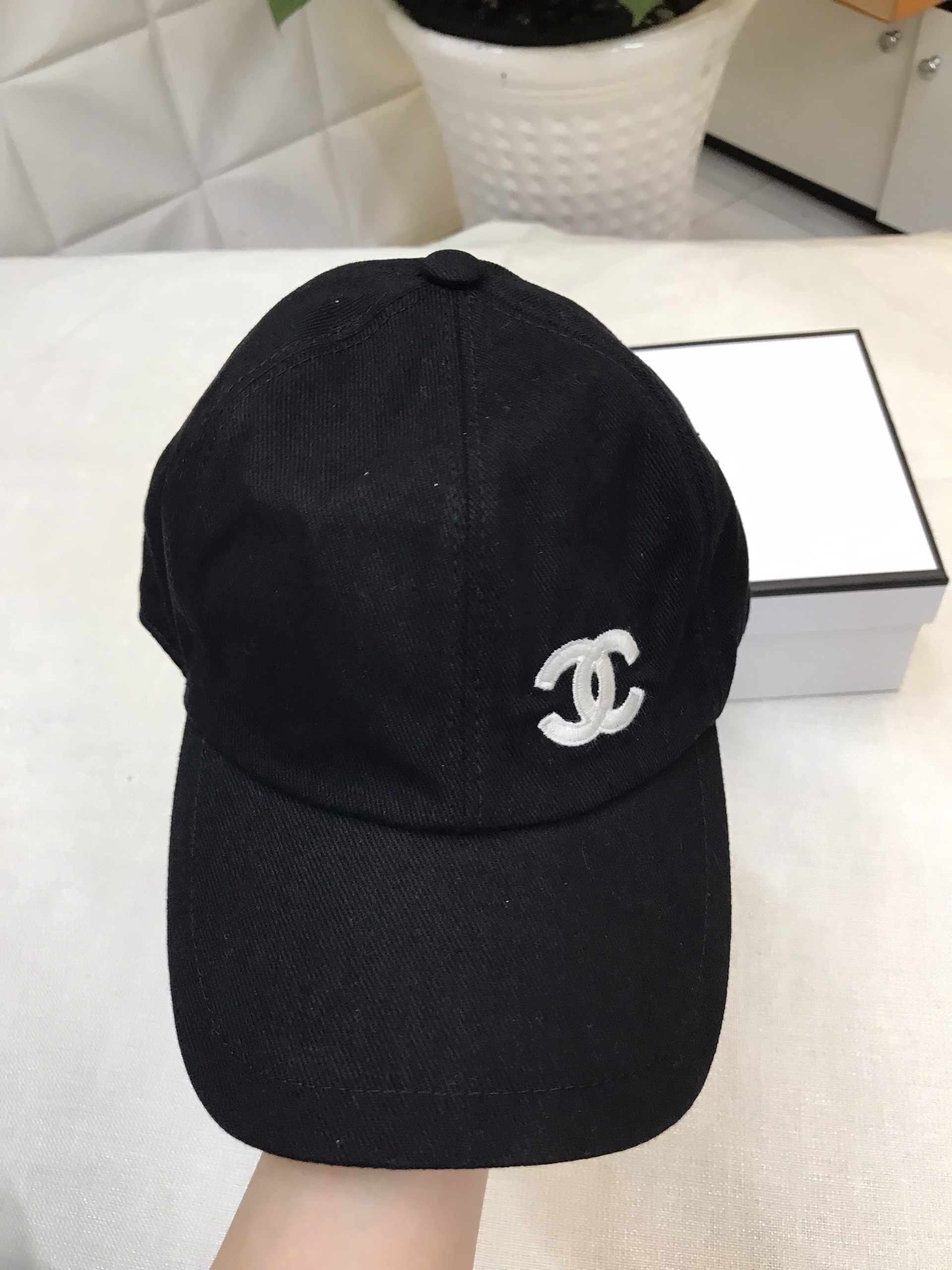 Nón Chanel Hat Cotton Black Siêu Cấp Màu Đen