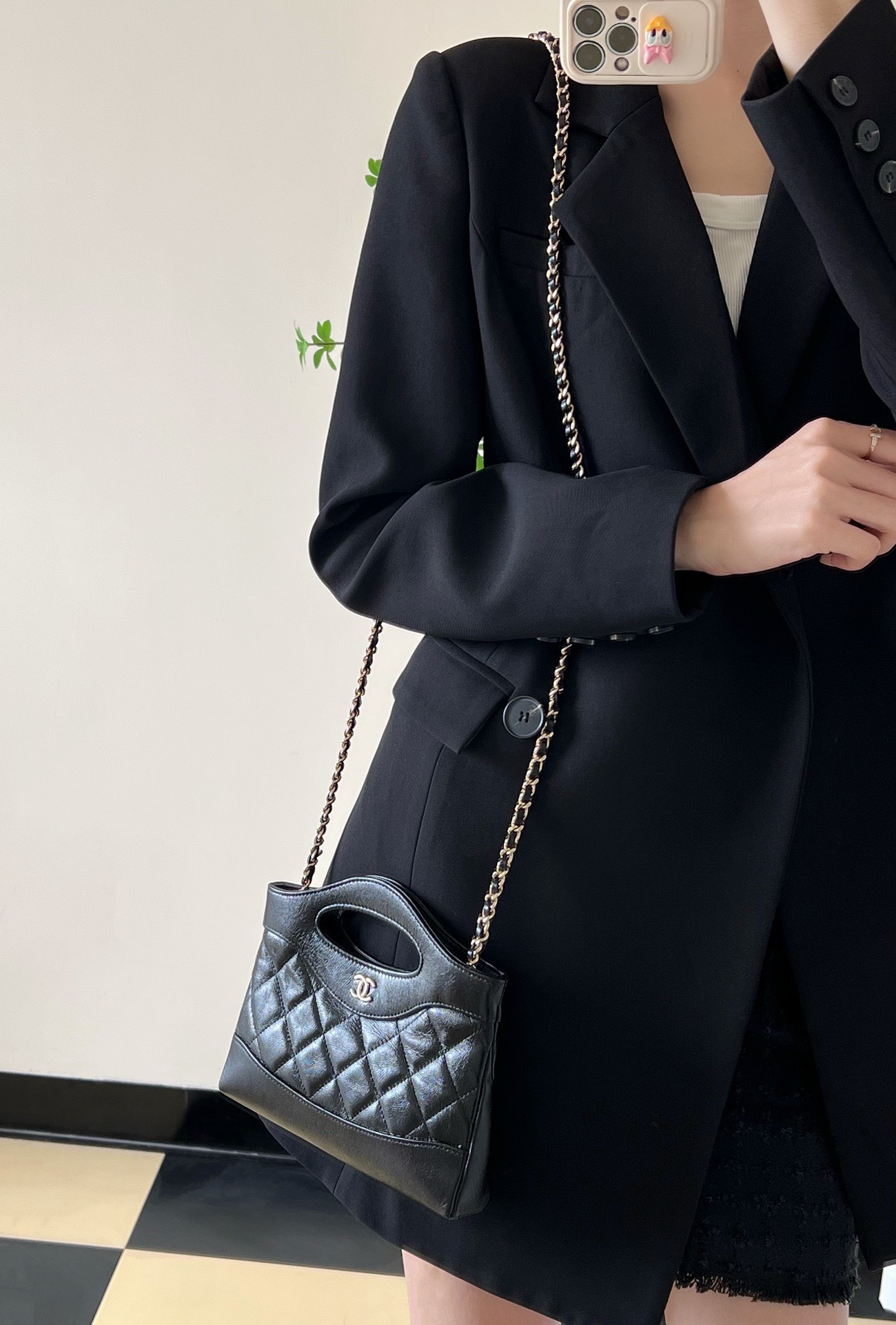 Túi Chanel 24C 31 Mini Nano Bag Super Màu Đen Size 21cm