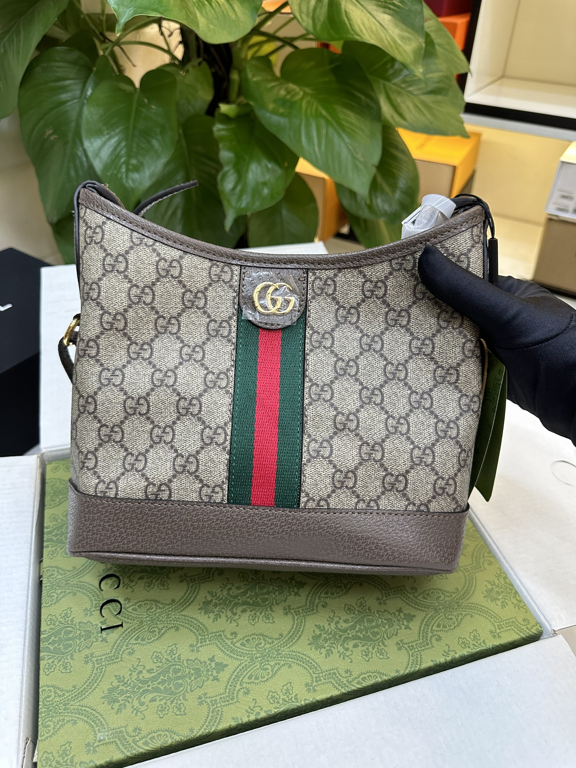 Túi Gucci Ophidia GG Small Shoulder Bag Super Size 30x22cm