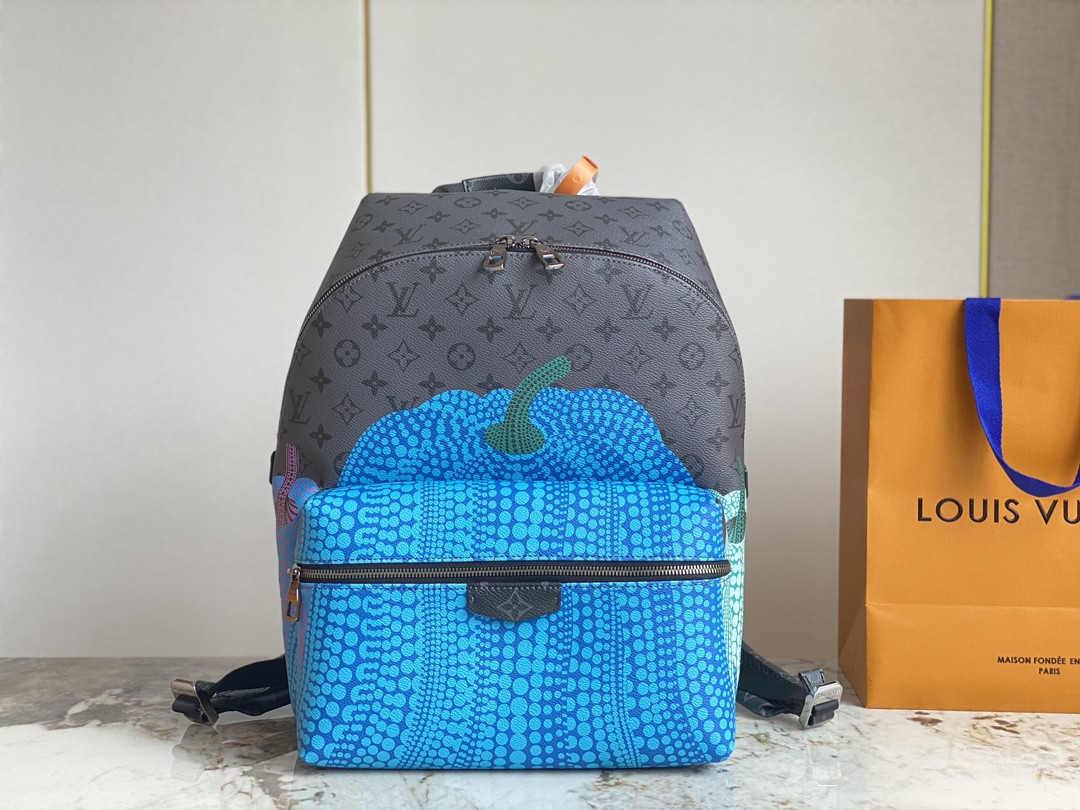 Balo  LV × YK DISCOVERY Siêu Cấp Hoa Đen Size 30cm M46440