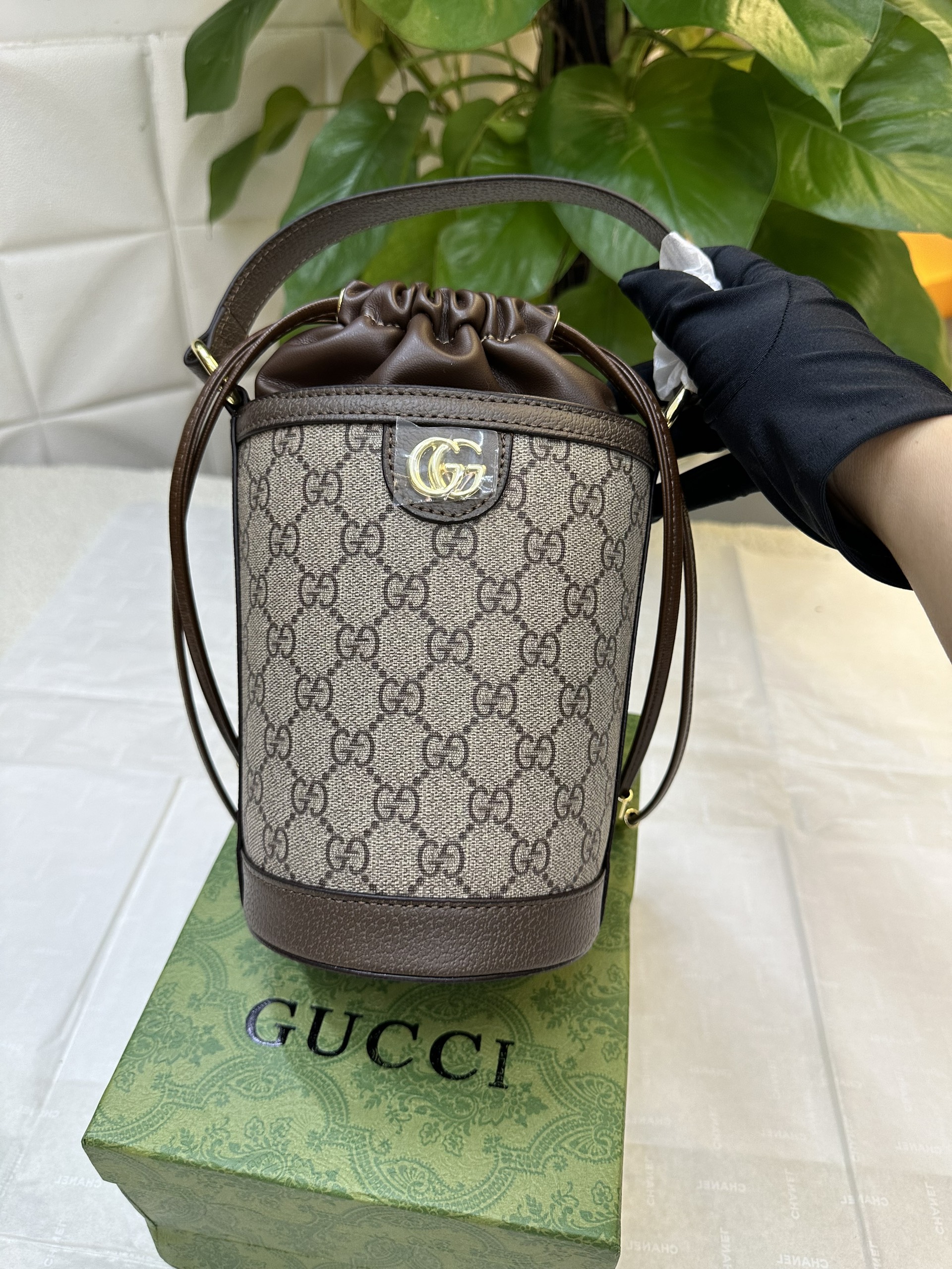 Túi Gucci Ophidia Mini Bucket Bag  Super Màu Nâu Size 20cm