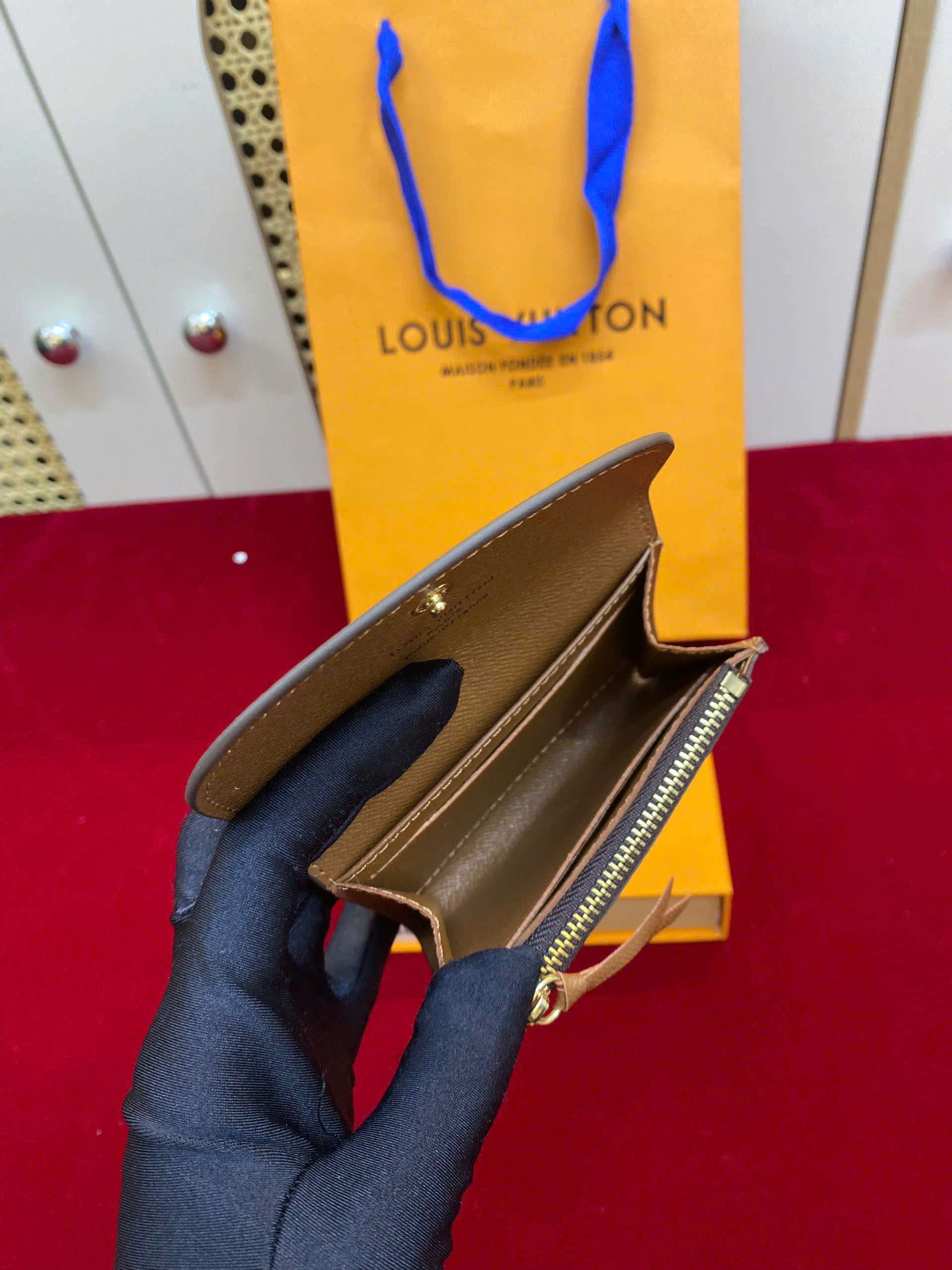 Ví LV Rosalie Coin Super Lót Nâu Size 11cm