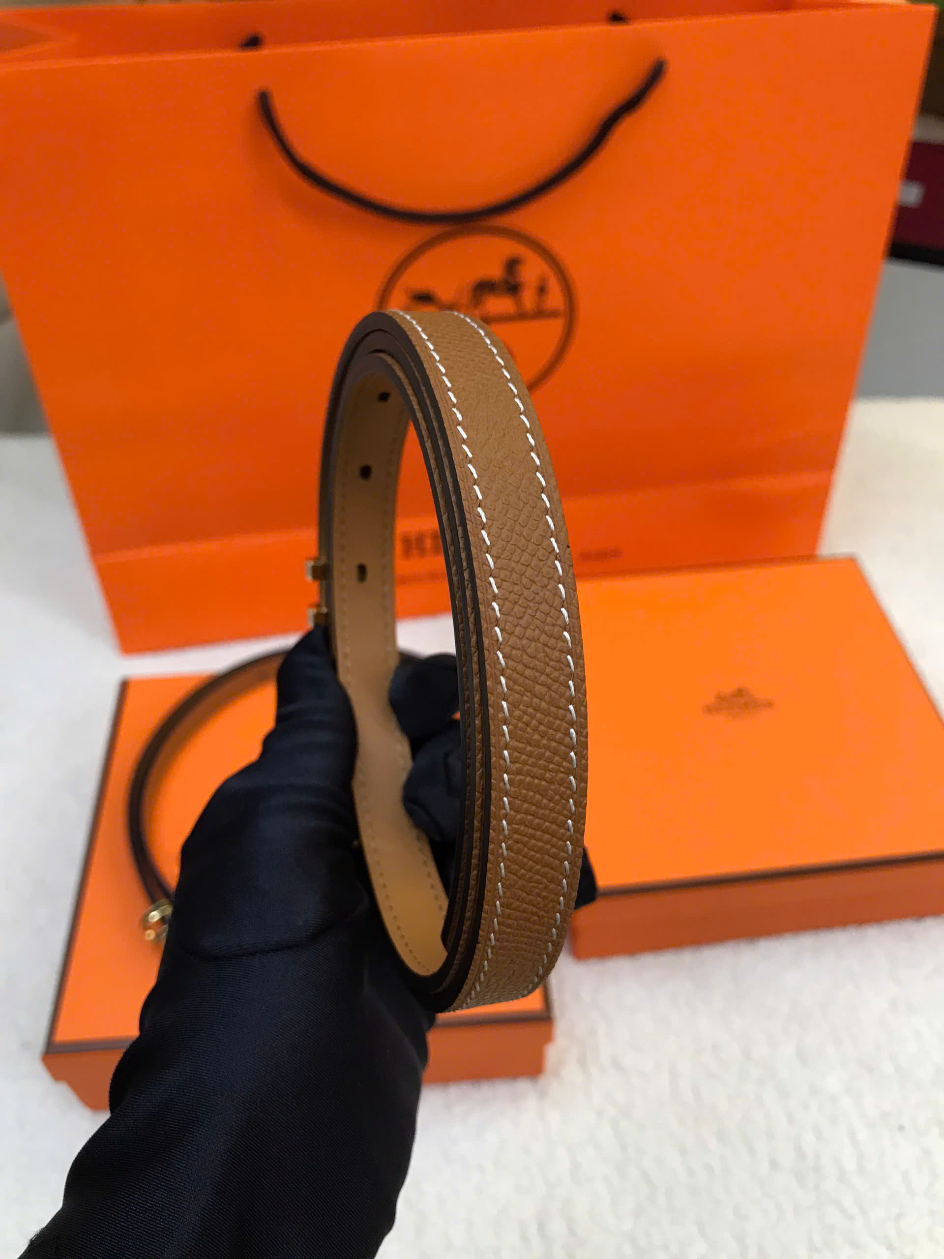 Thắt Lưng Hermes Pop H 15 Belt Brown Siêu Cấp Màu Nâu