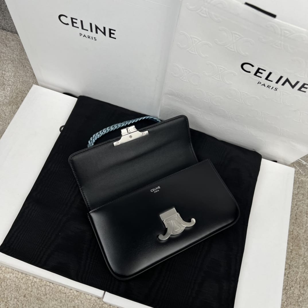 Túi Xách Céline Siêu Cấp Triomphe Màu Đen Size 20.5×10.5×4 cm 197993