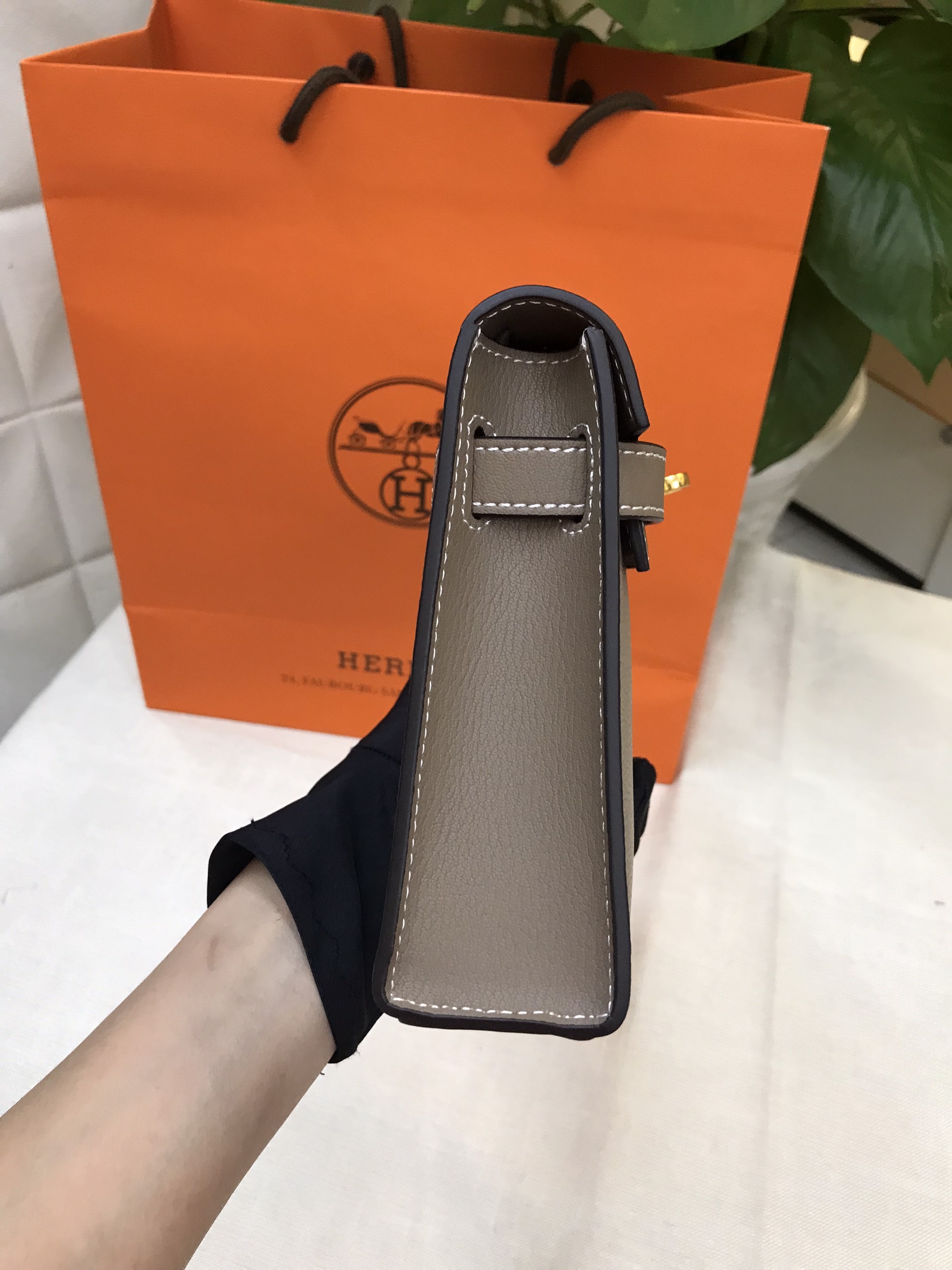 Túi Hermes Kelly Elan Bag Super Màu Xám Size 22cm