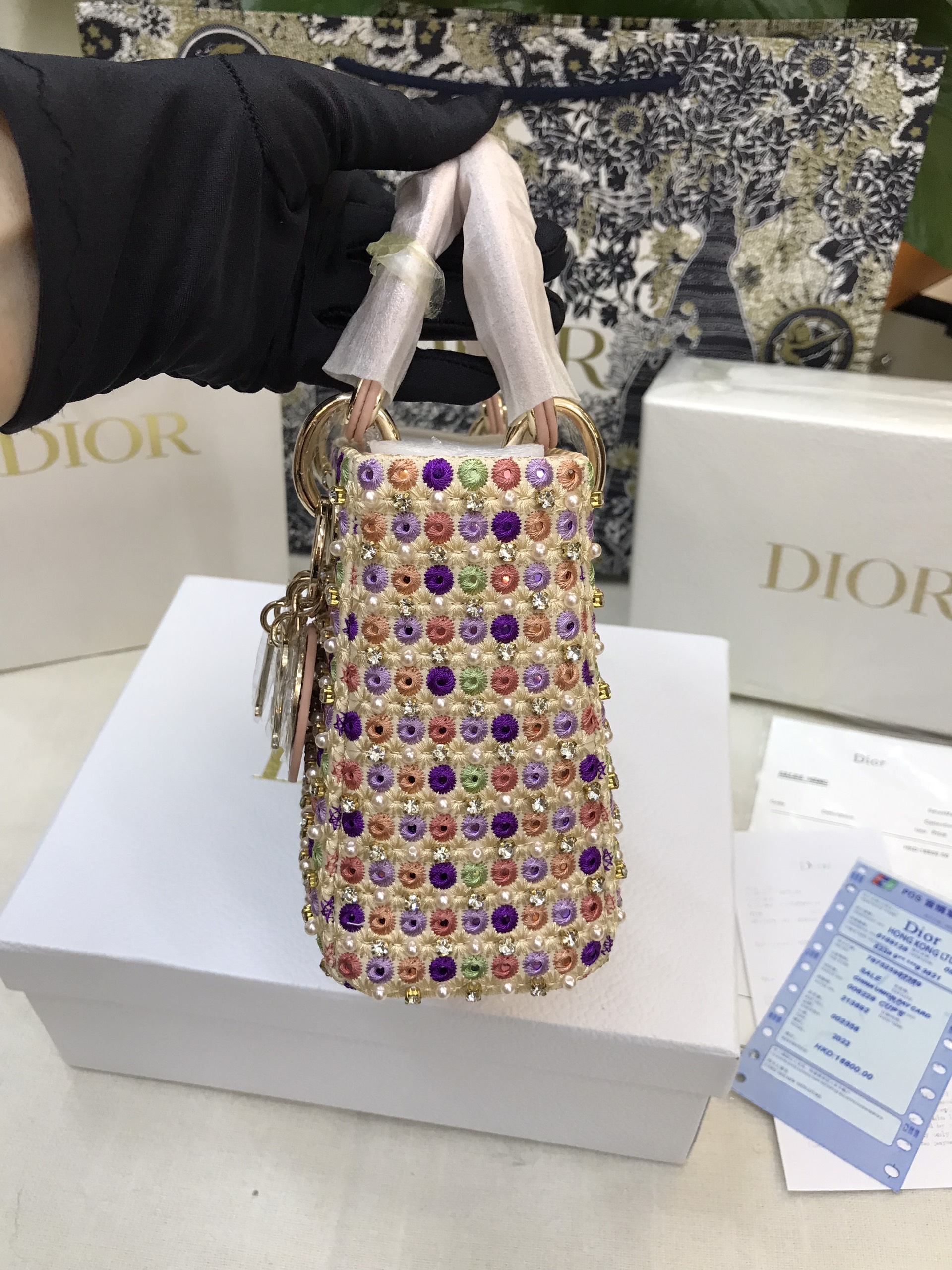 Túi Lady Dior Limited Vip Đính Hạt Cườm