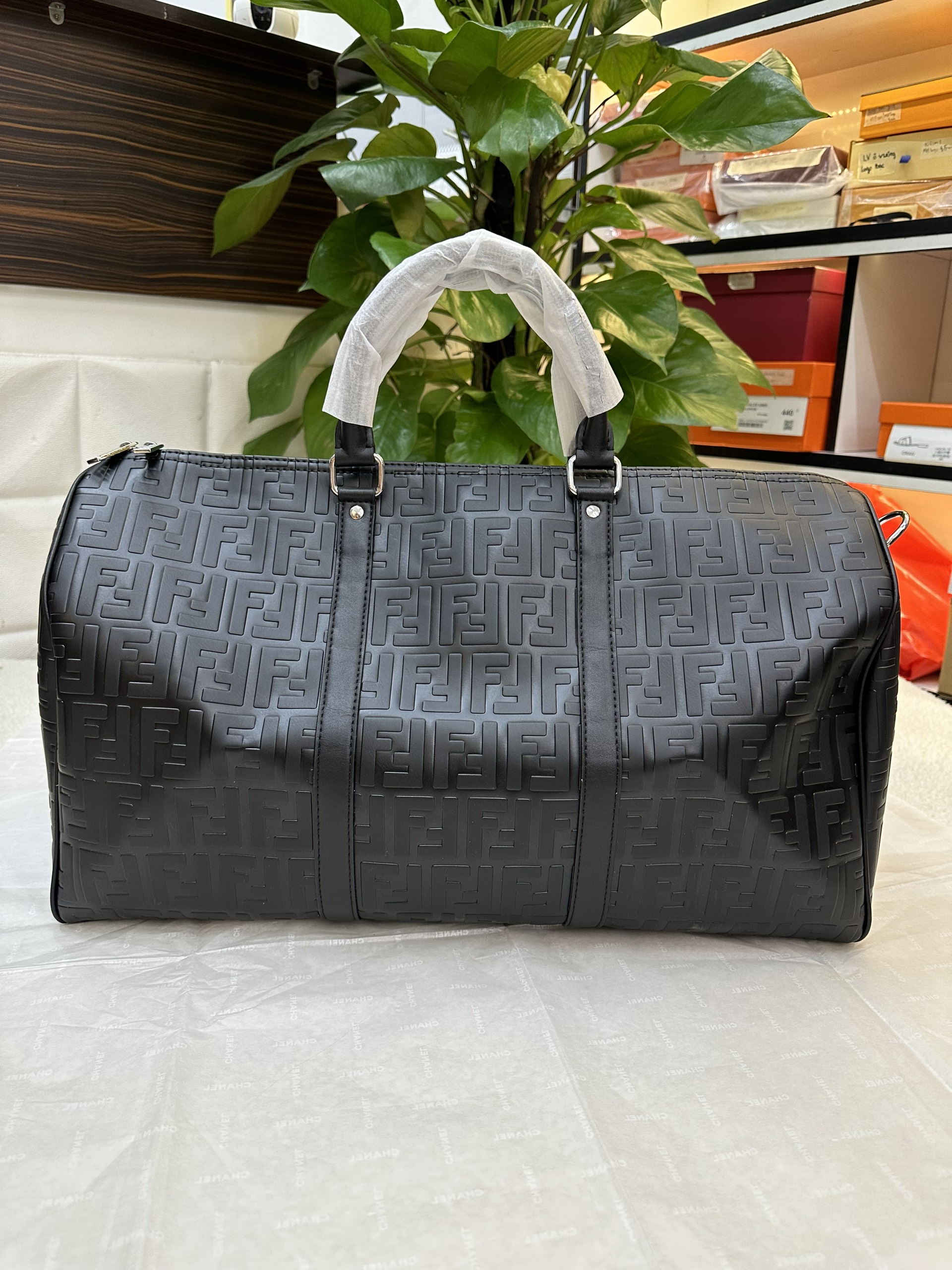 Túi Fendi Medium FF Duffle Super Màu Đen Size 55cm