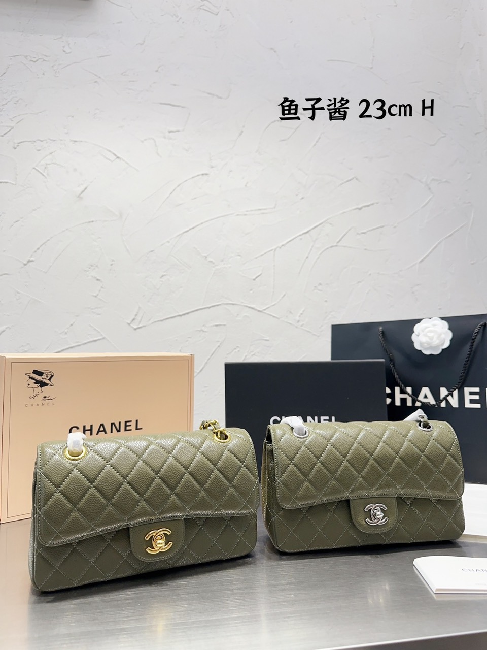 Tổng Hợp Túi Xách Chanel Classic Super Da Hạt Size 23cm