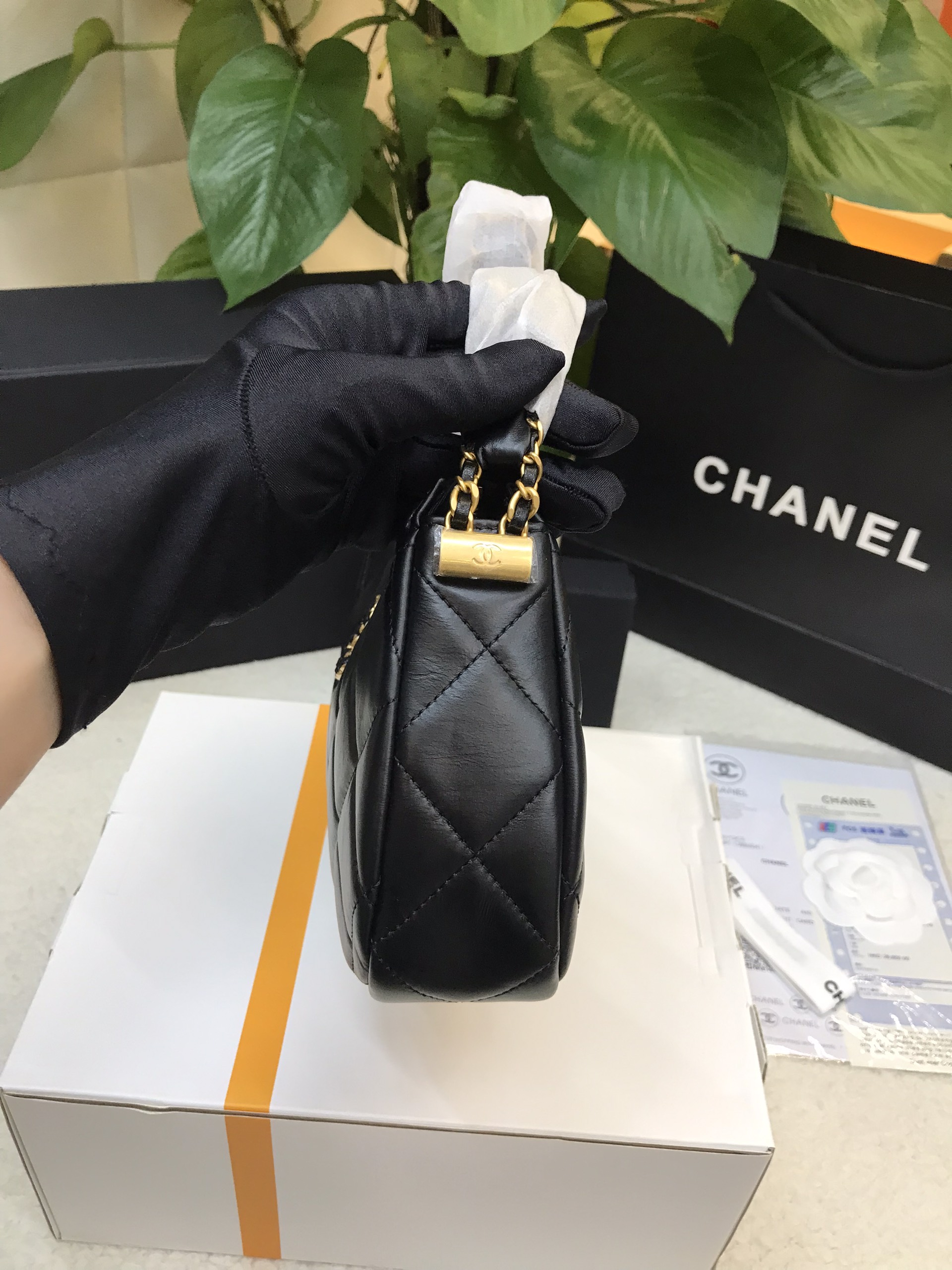 Túi Chanel Style Leather Logo Handbags C19 Siêu Cấp Size 19cm