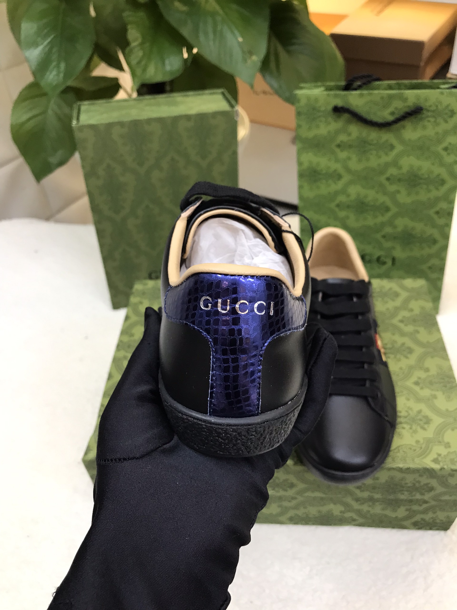 Giày Gucci Women Ace Embroidered Sneaker Siêu Cấp Size 37