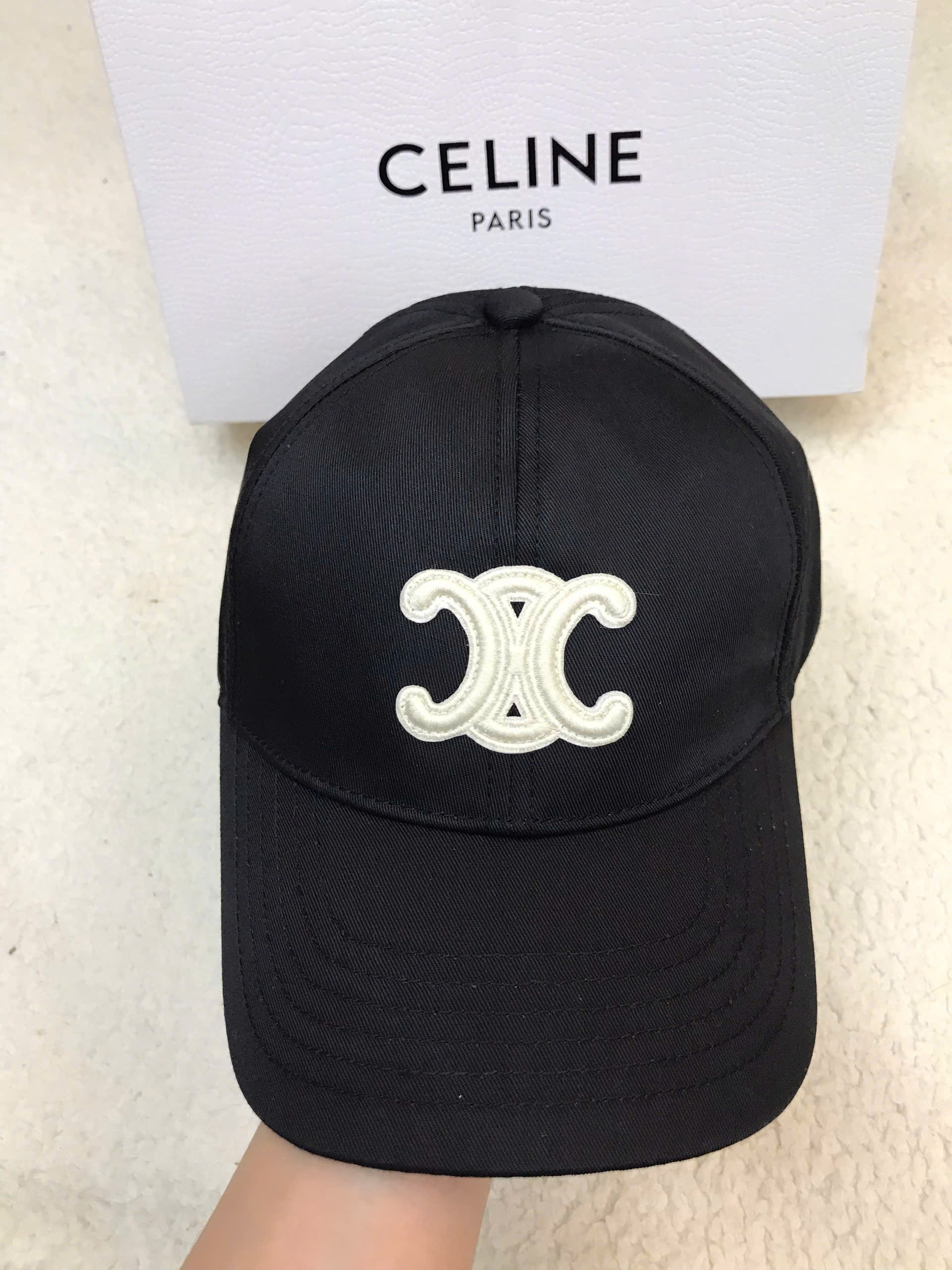 Nón Triomphe Baseball Cap In Cotton Siêu Cấp Màu Đen