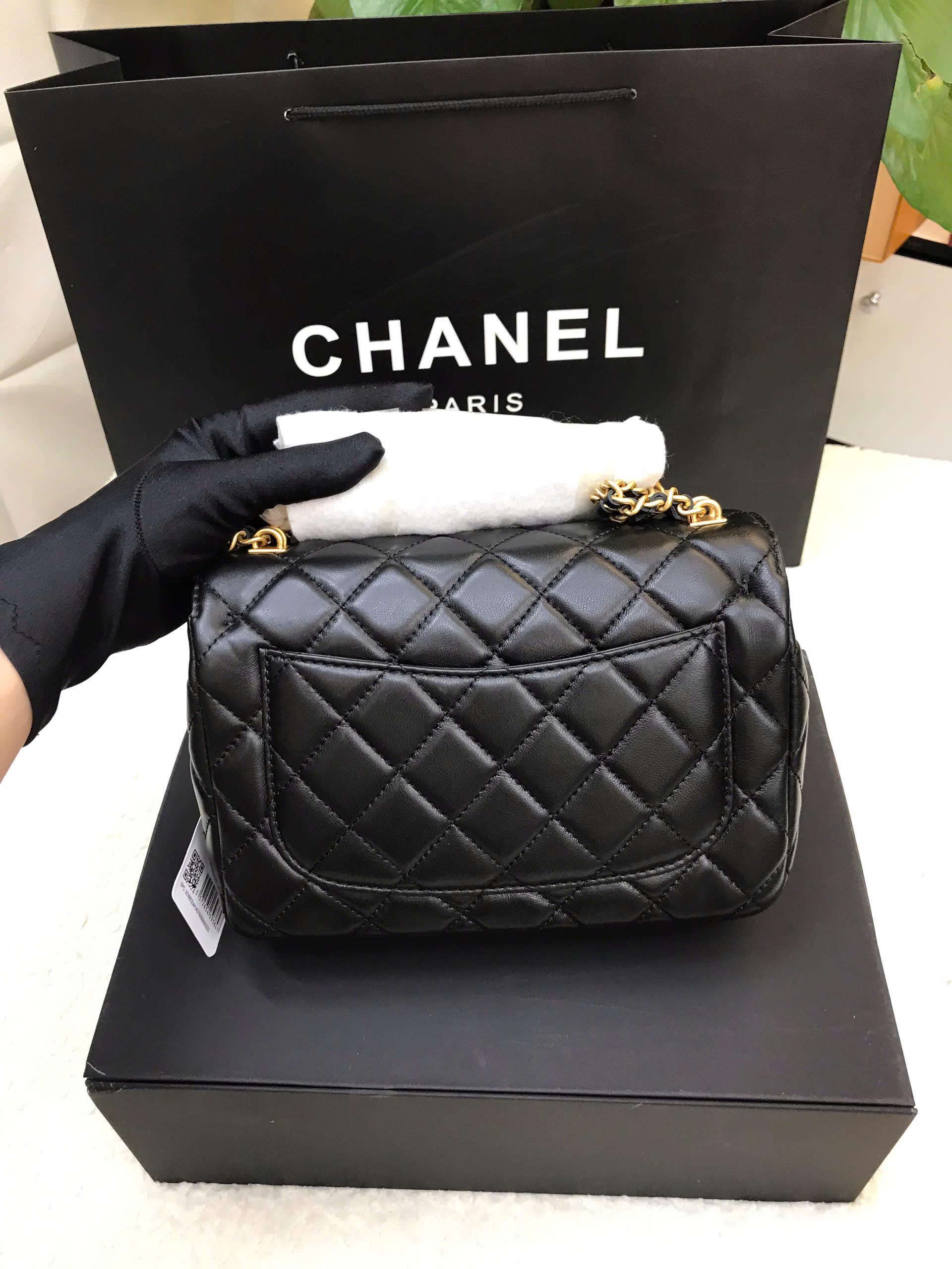 Túi Chanel Charm Black Vip Màu Đen Size 20.5cm