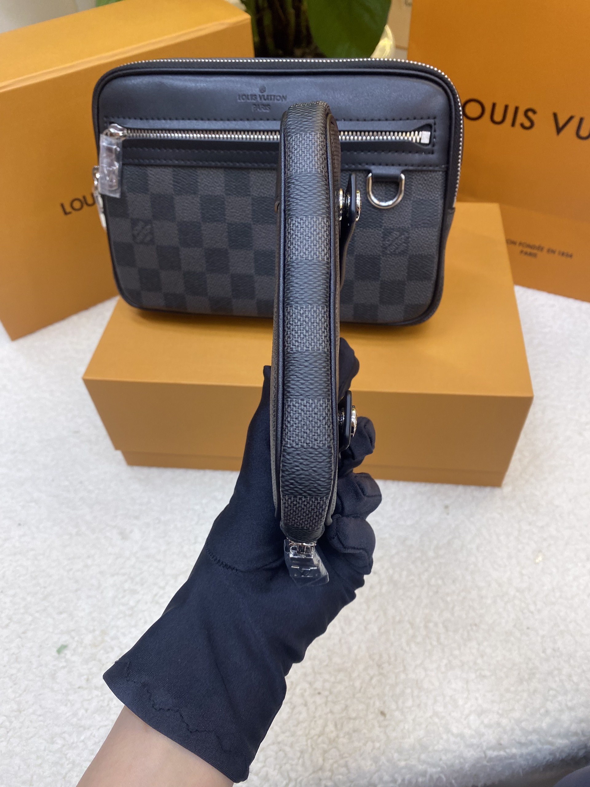 Túi LV Scott Messenger Damier Black Siêu Cấp Size 23cm N50018