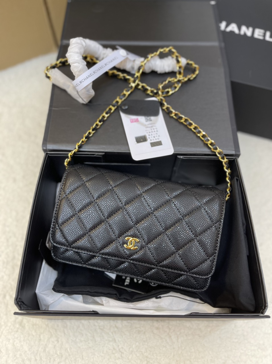 Túi Chanel Woc Super Màu Đen 19 cm