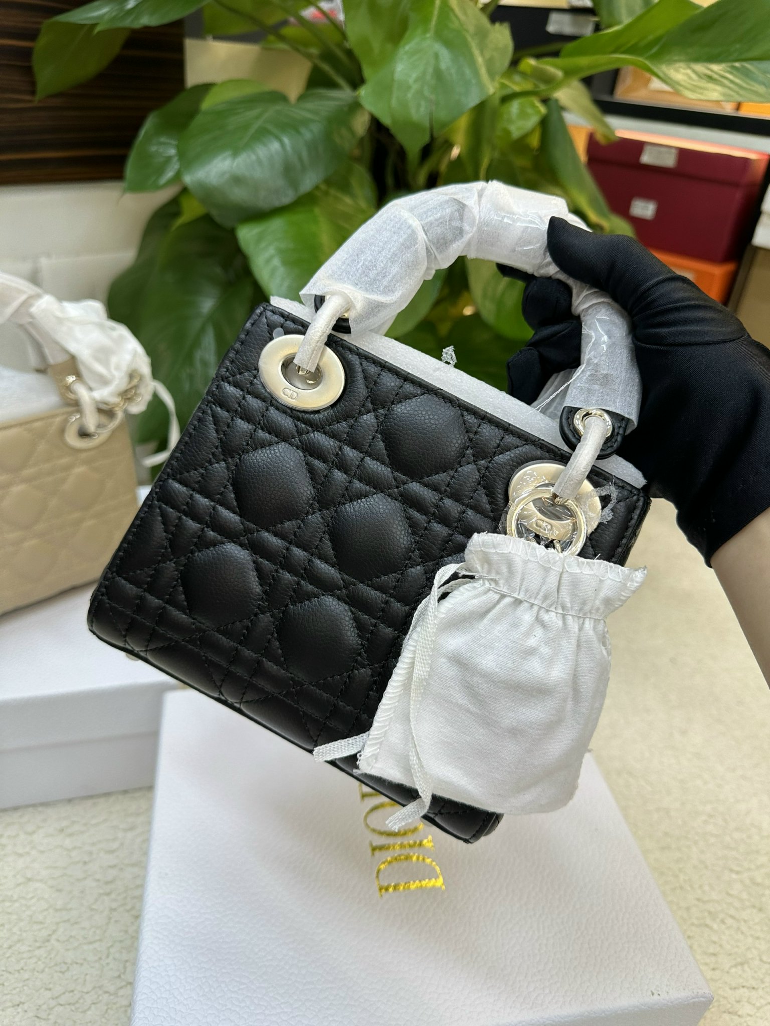 Túi Dior Lady Mini Vip Màu Đen Size 17cm