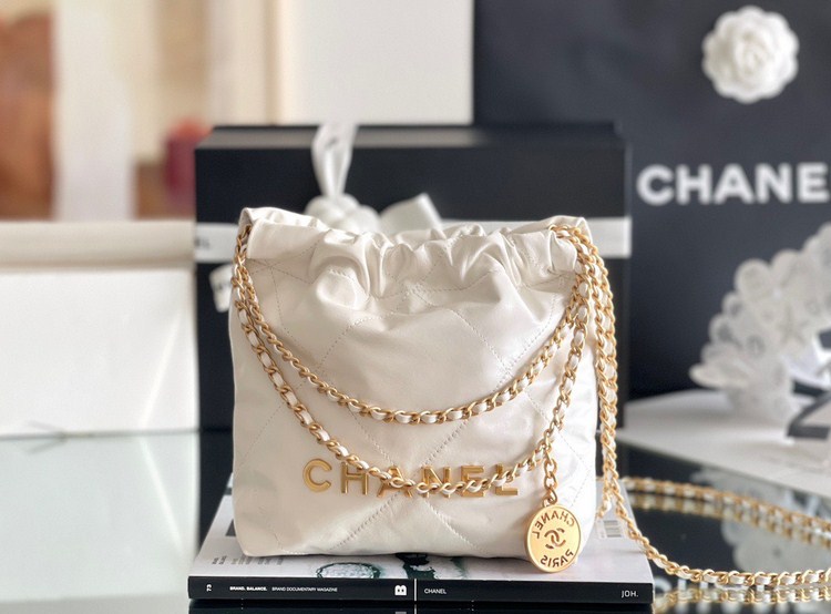 Túi Xách Chanel Hobo 22bag Mini Vip màu Trắng