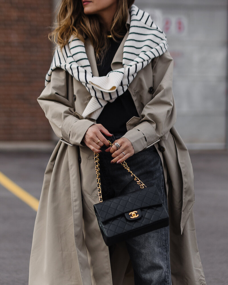 Túi Xách Chanel Classic Super Da Lì Màu Đen Khóa Vàng Size 26cm