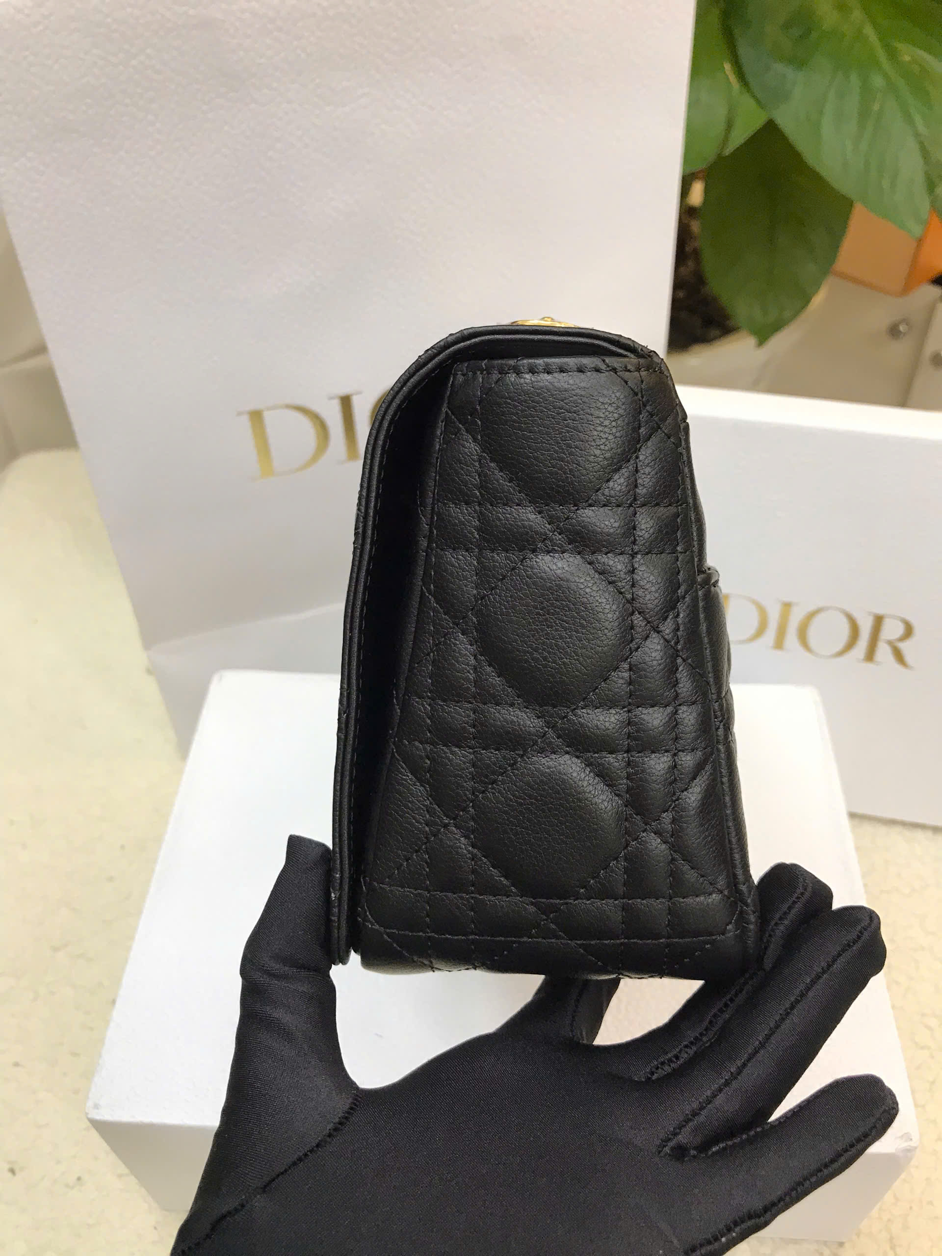 Túi Medium Dior Caro Bag Vip Màu Đen Size 25.5cm