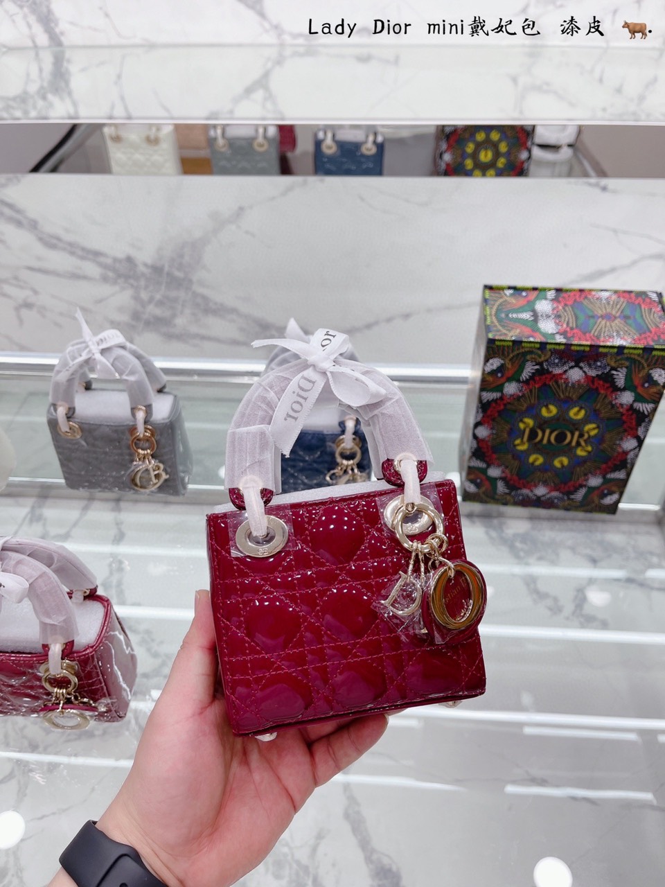 Tổng Hợp Túi Xách Dior Lady Super Micro Bag Da Bóng Tag Vàng Size 12 x 10.2 x 5 cm