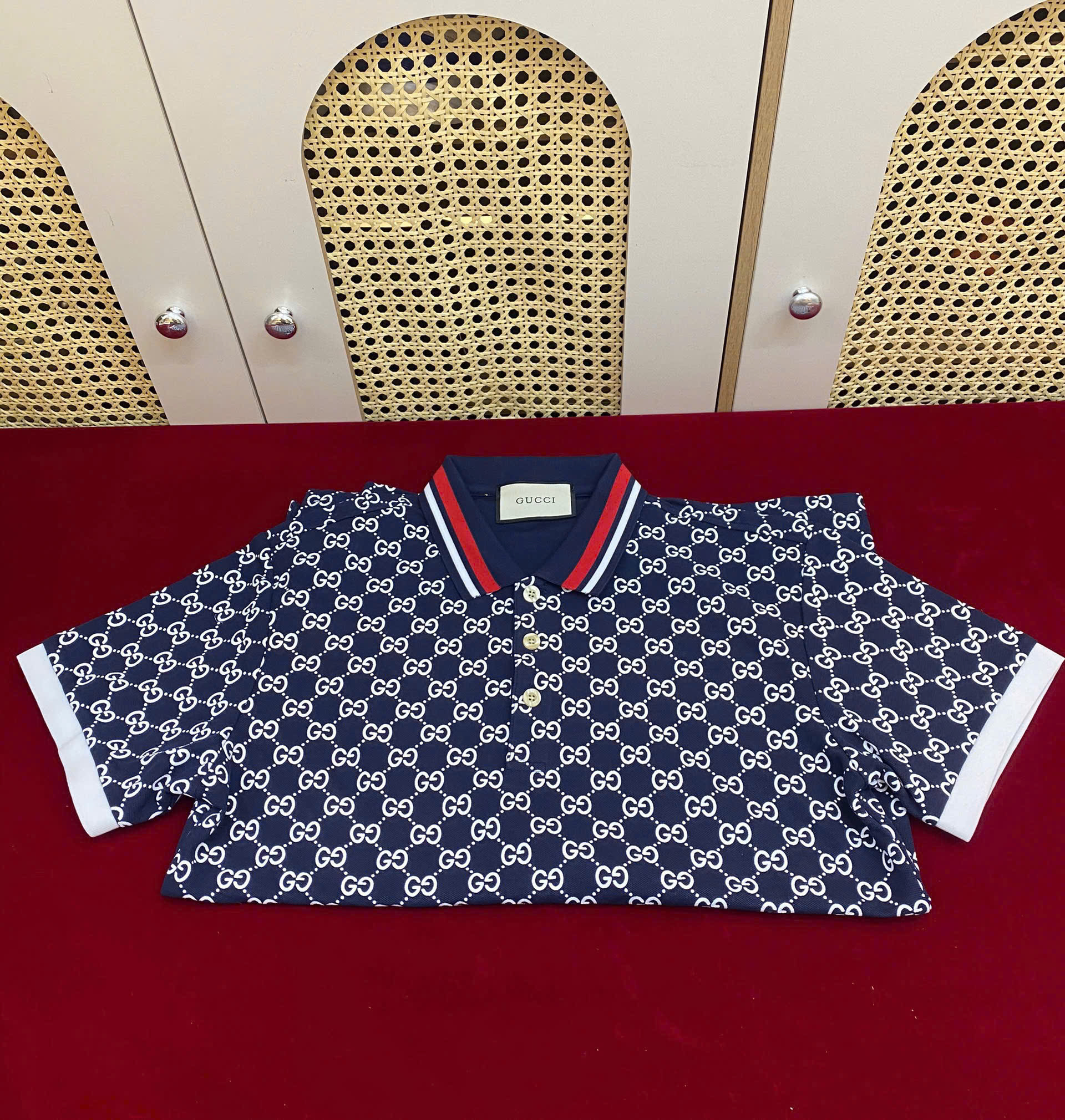 Áo Gucci GG Stretch Cotton Polo Siêu Cấp Size M