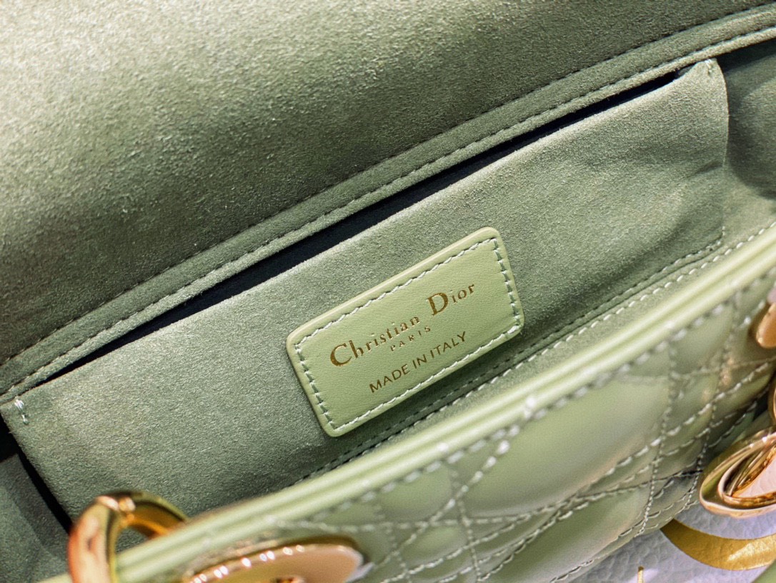 Túi Xách Dior Lady D-Joy Siêu Cấp Màu Xanh Lá Size 22cm Da Lì 0540