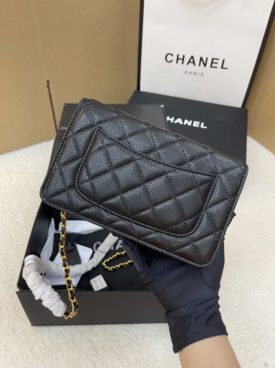Túi Chanel Woc Super Màu Đen 19 cm