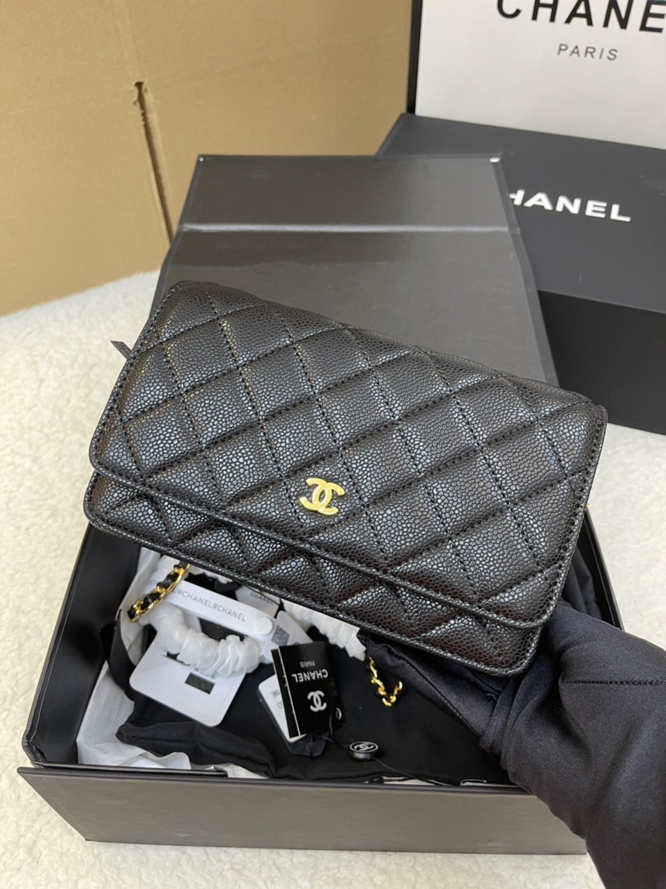 Túi Chanel Woc Super Màu Đen 19 cm