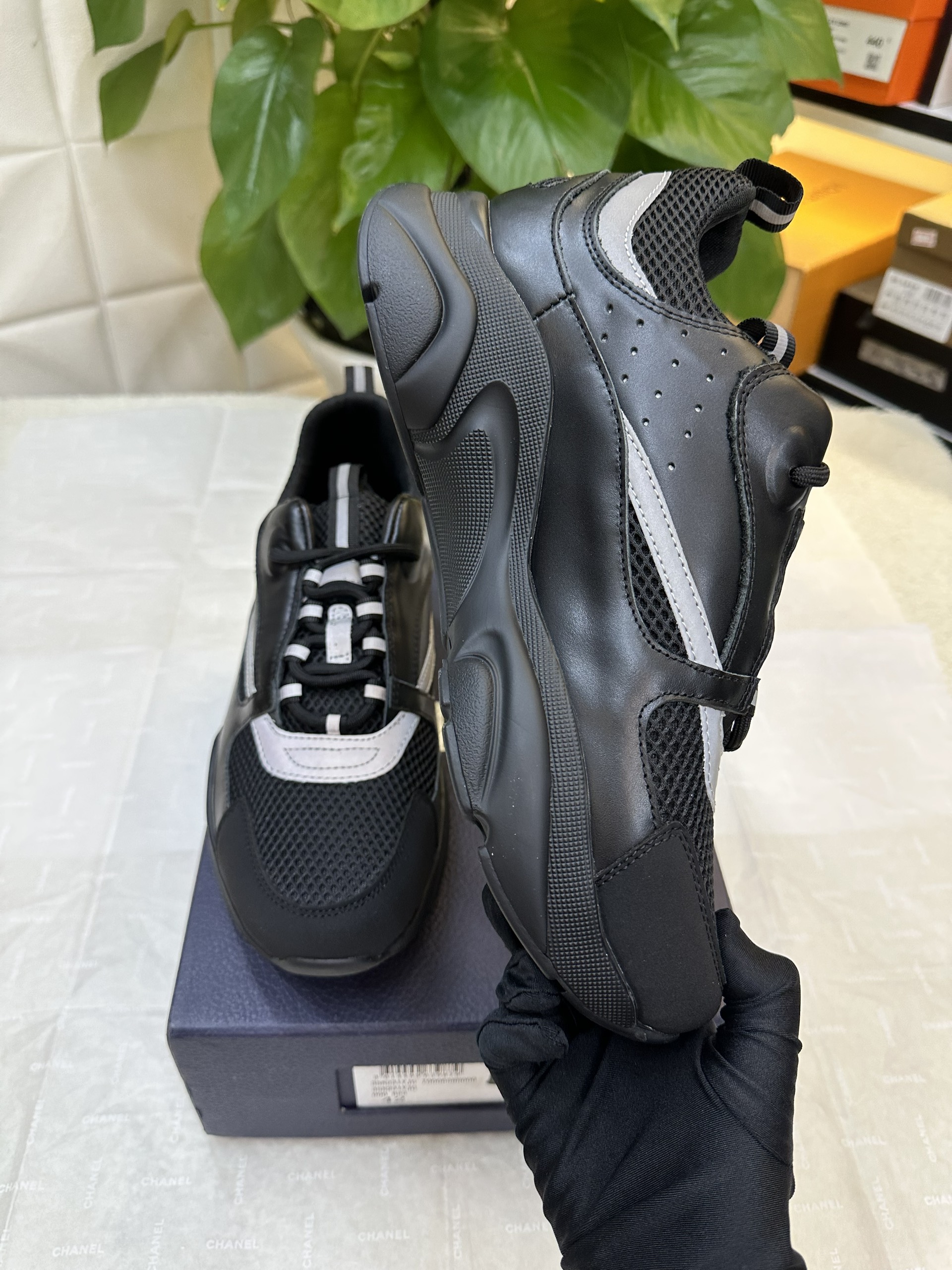 Giày Dior B22 Sneaker ‘Black Mesh’ Siêu Cấp Màu Đen Size 42