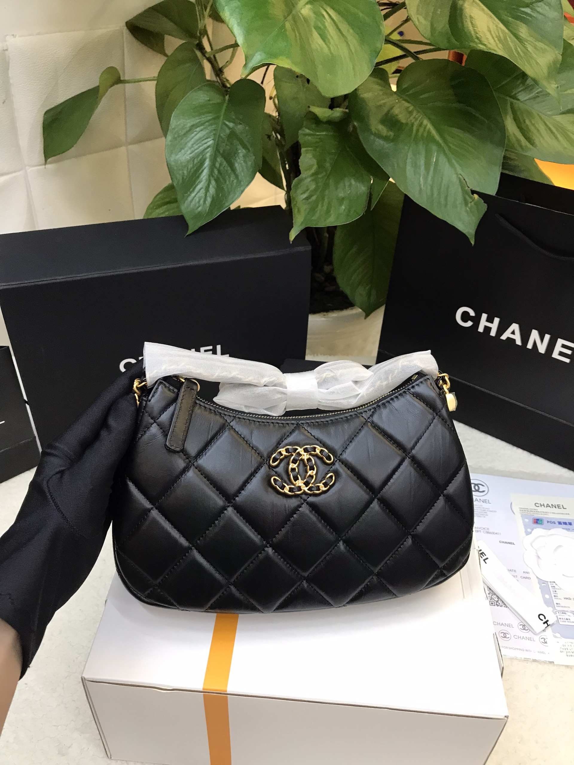 Túi Chanel Style Leather Logo Handbags C19 Siêu Cấp Size 19cm