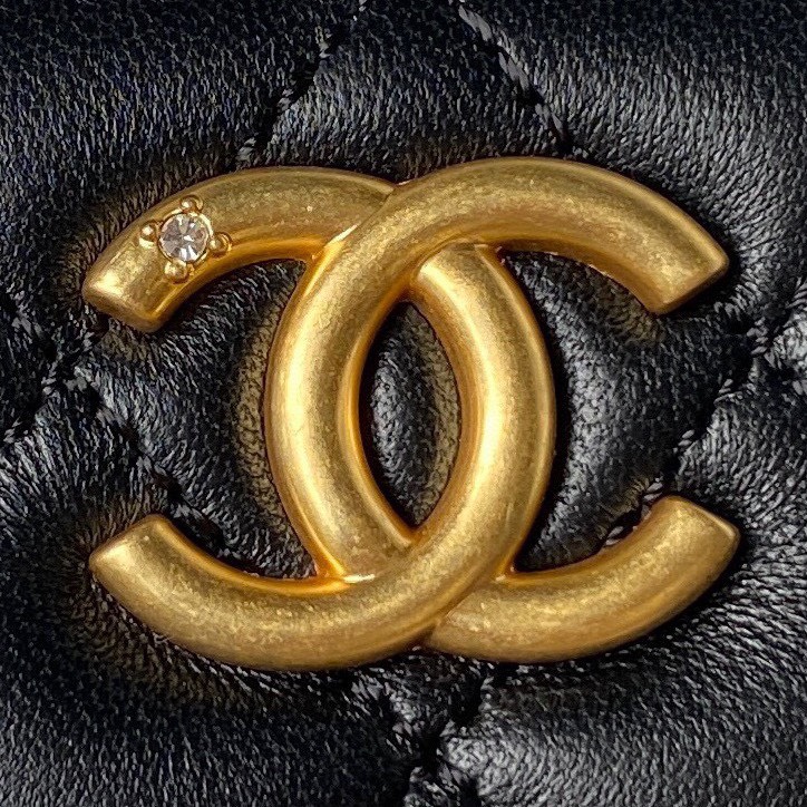 Túi Xách Chanel 23A Dây Sư Tử Siêu Cấp Đen Size 19cm AP3429