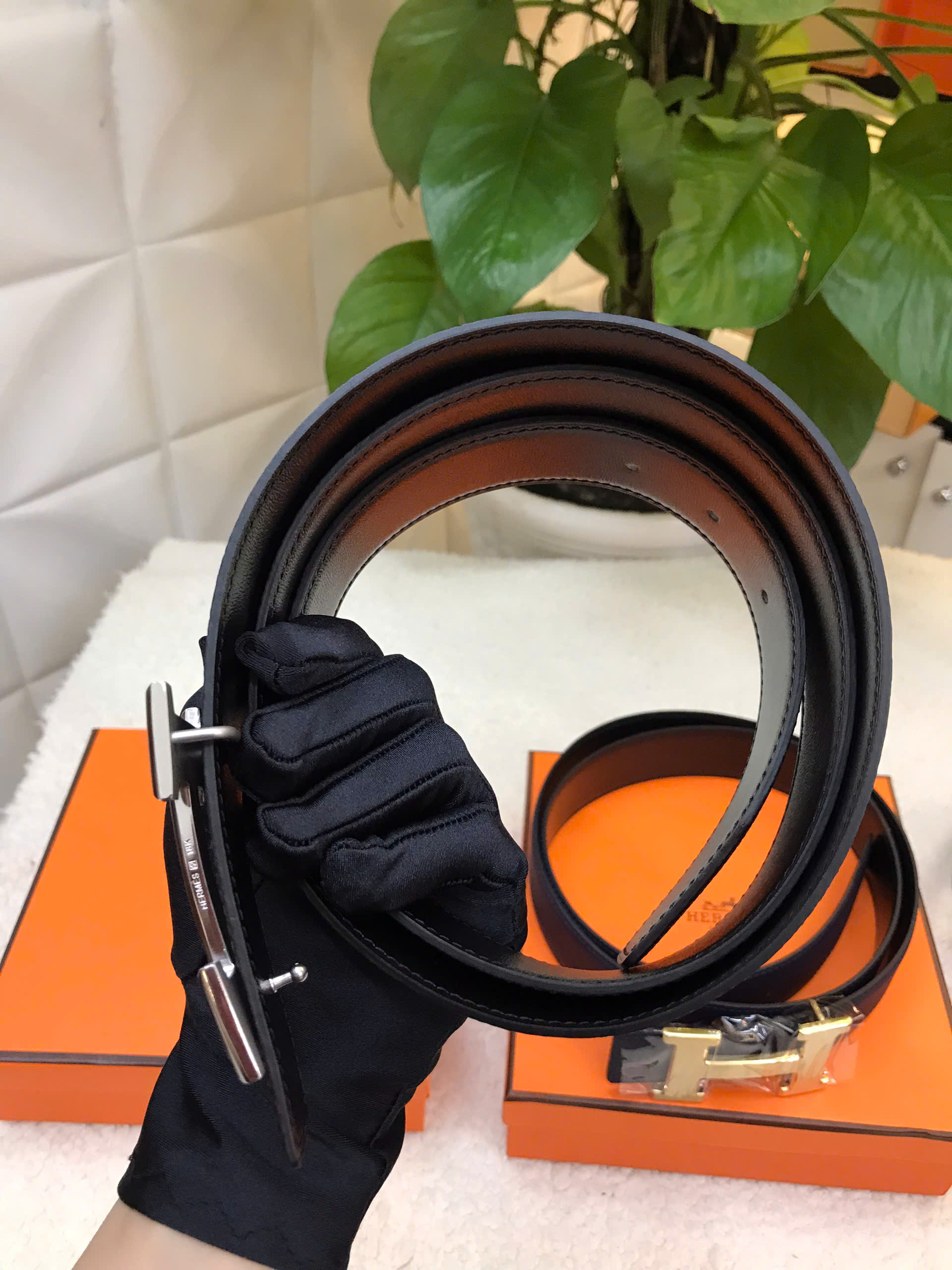 Thắt Lưng Hermes Constance Belt Siêu Cấp Khóa Bạc Size 38mm