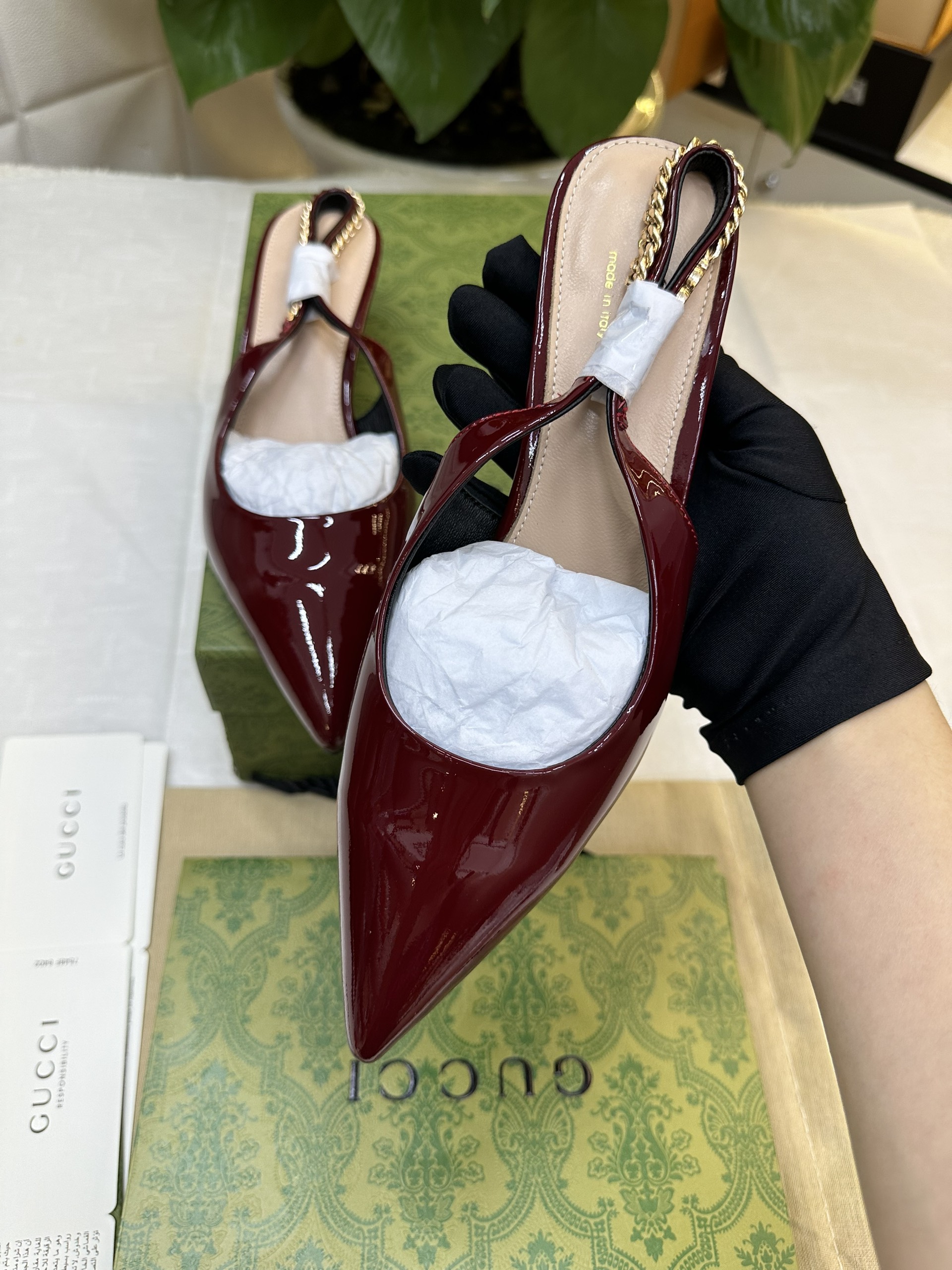 Giày Gucci Signoria Slingback Pump Red Siêu Cấp Size 36