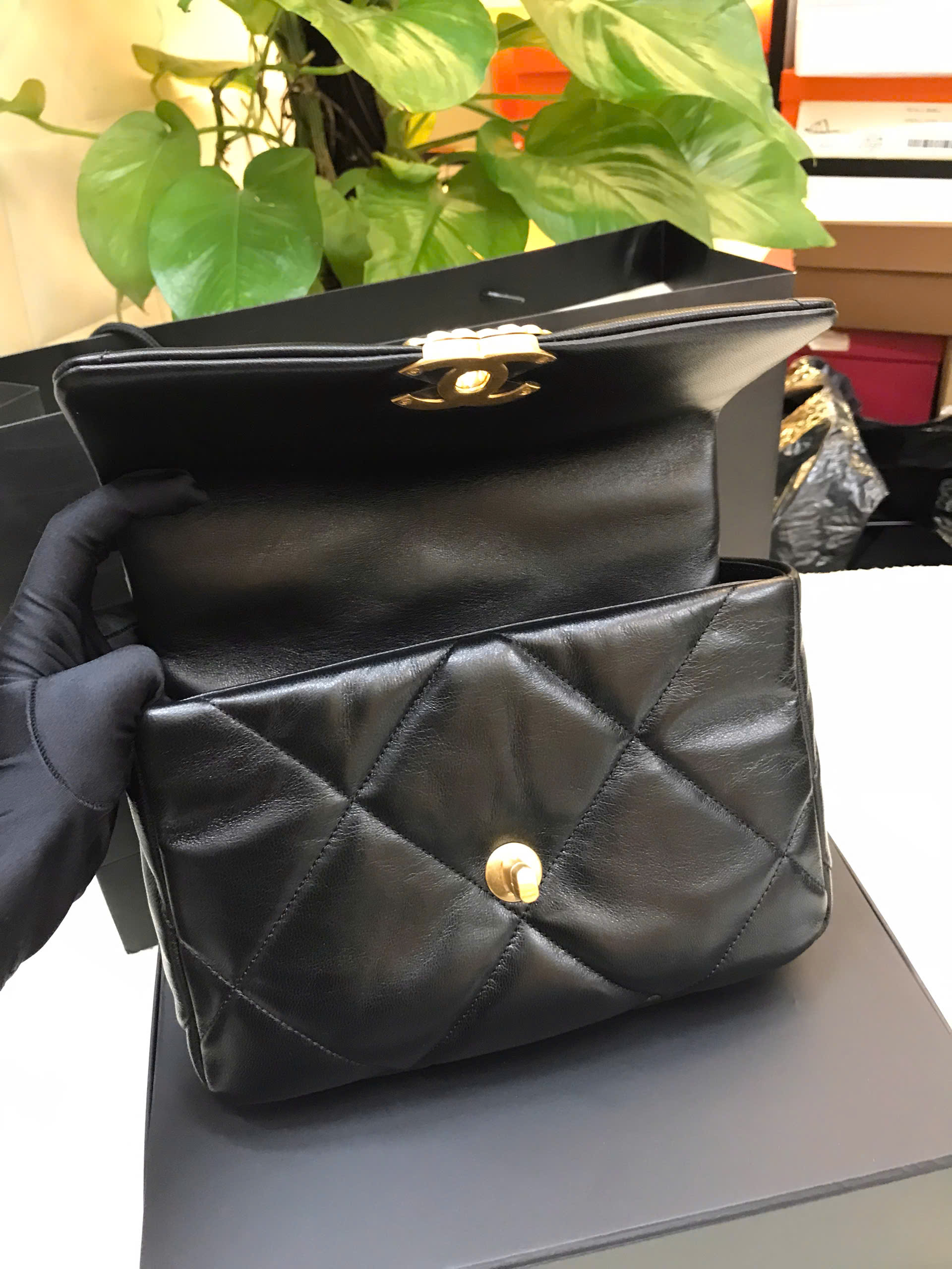 Túi Chanel 19 Black Vip Màu Đen Size 26cm