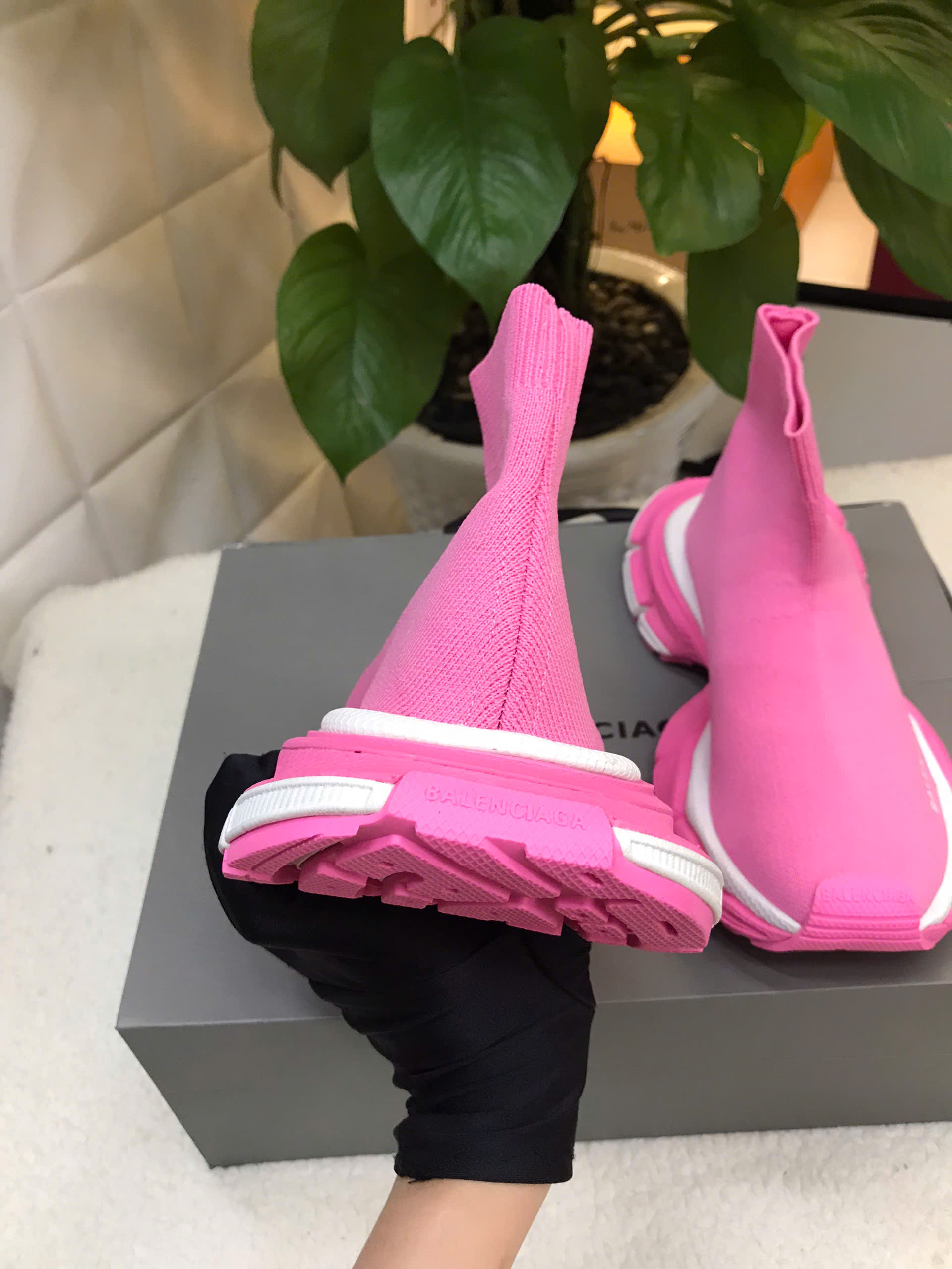 Giày Balenciaga Speed Trainer Pink Siêu Cấp Màu Hồng Size 37