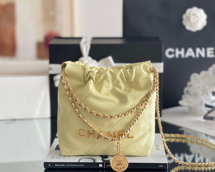 Túi Xách Chanel Hobo 22bag Mini Vip màu Vàng