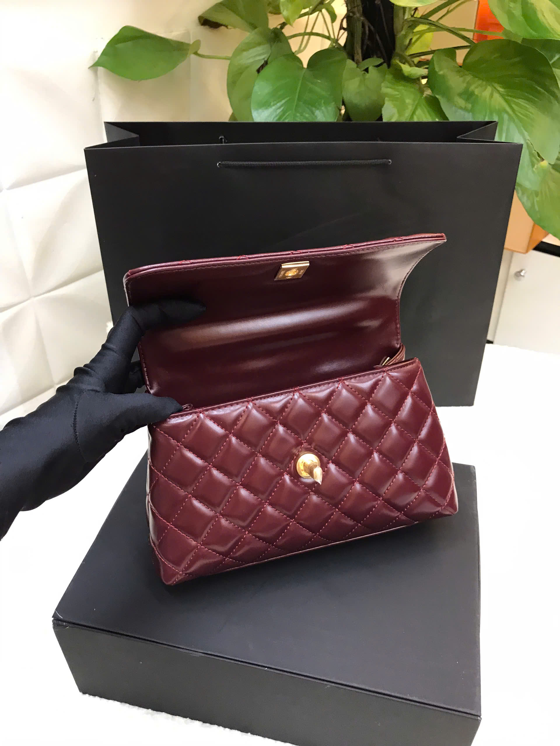 Túi Chanel CoCo Small Red Vip Màu Đen Da Lì Size 29cm